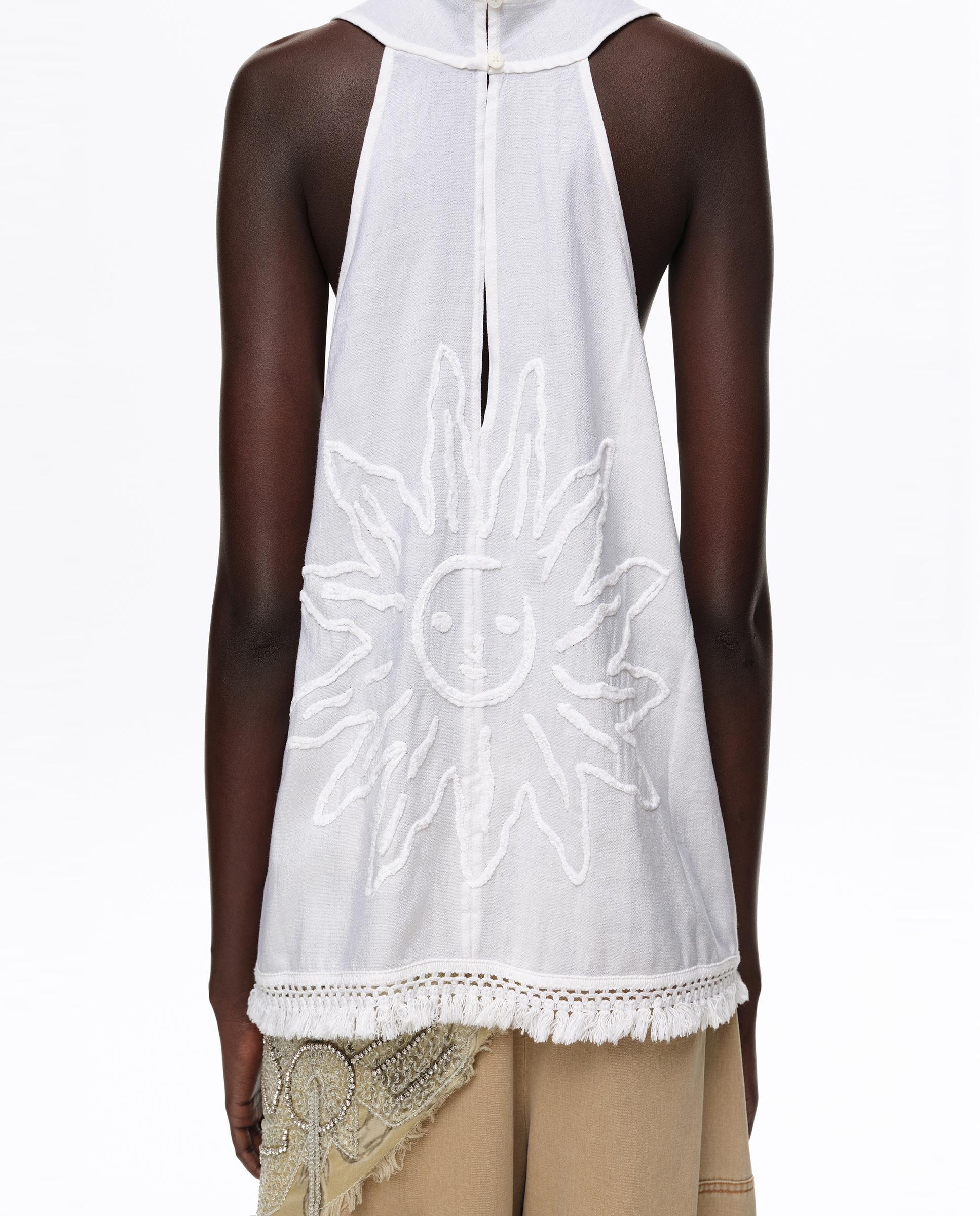 Top Cruzado com Detalhe de Franjas Branco-3