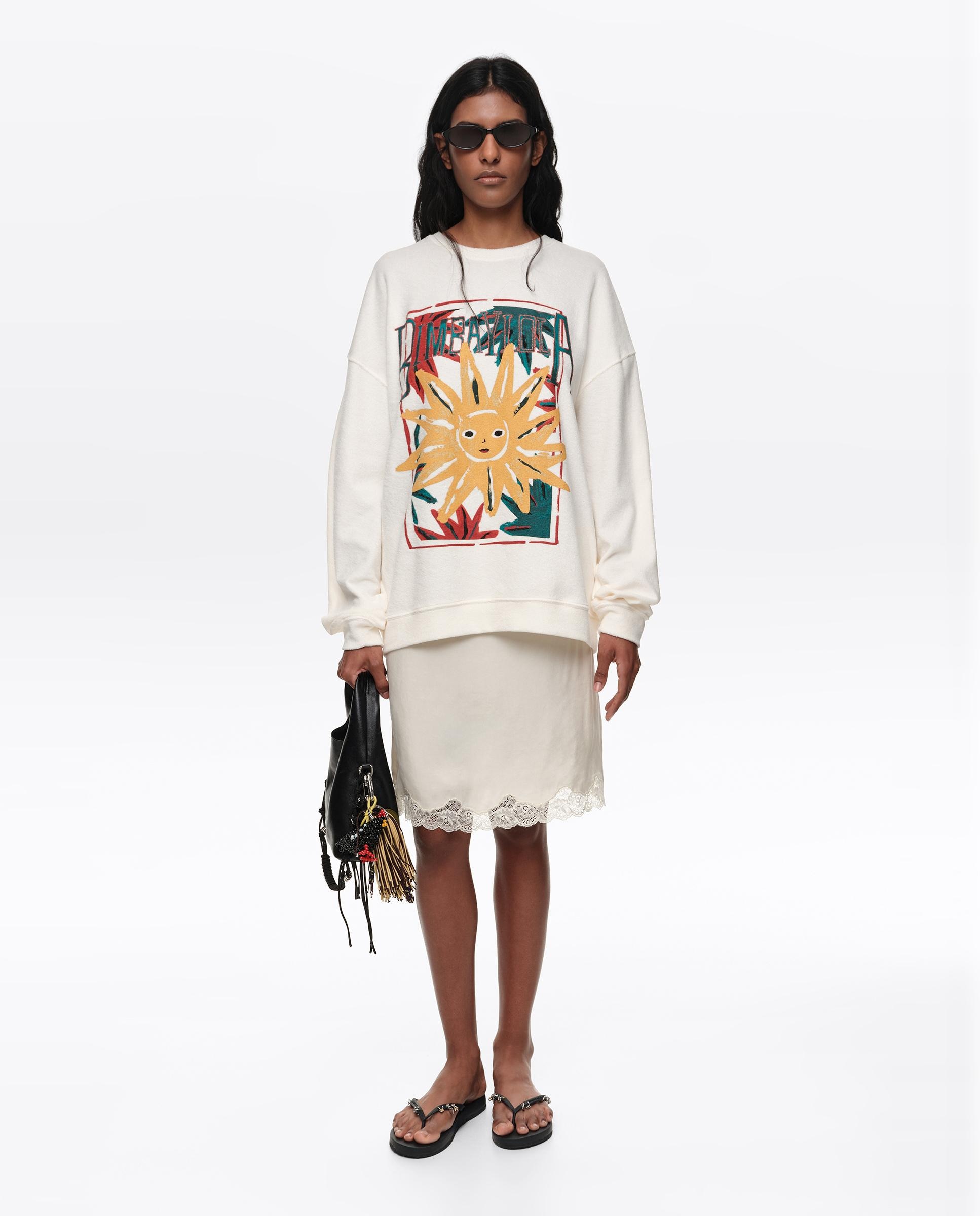 Sweatshirt com Logo Branco-7