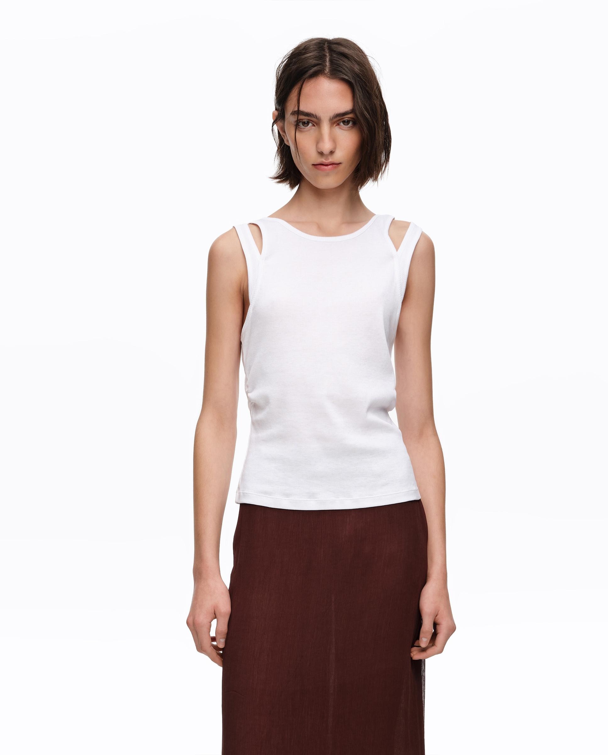 Imagem 0 de Top Canelado com Costas Cruzadas Sobrepostas