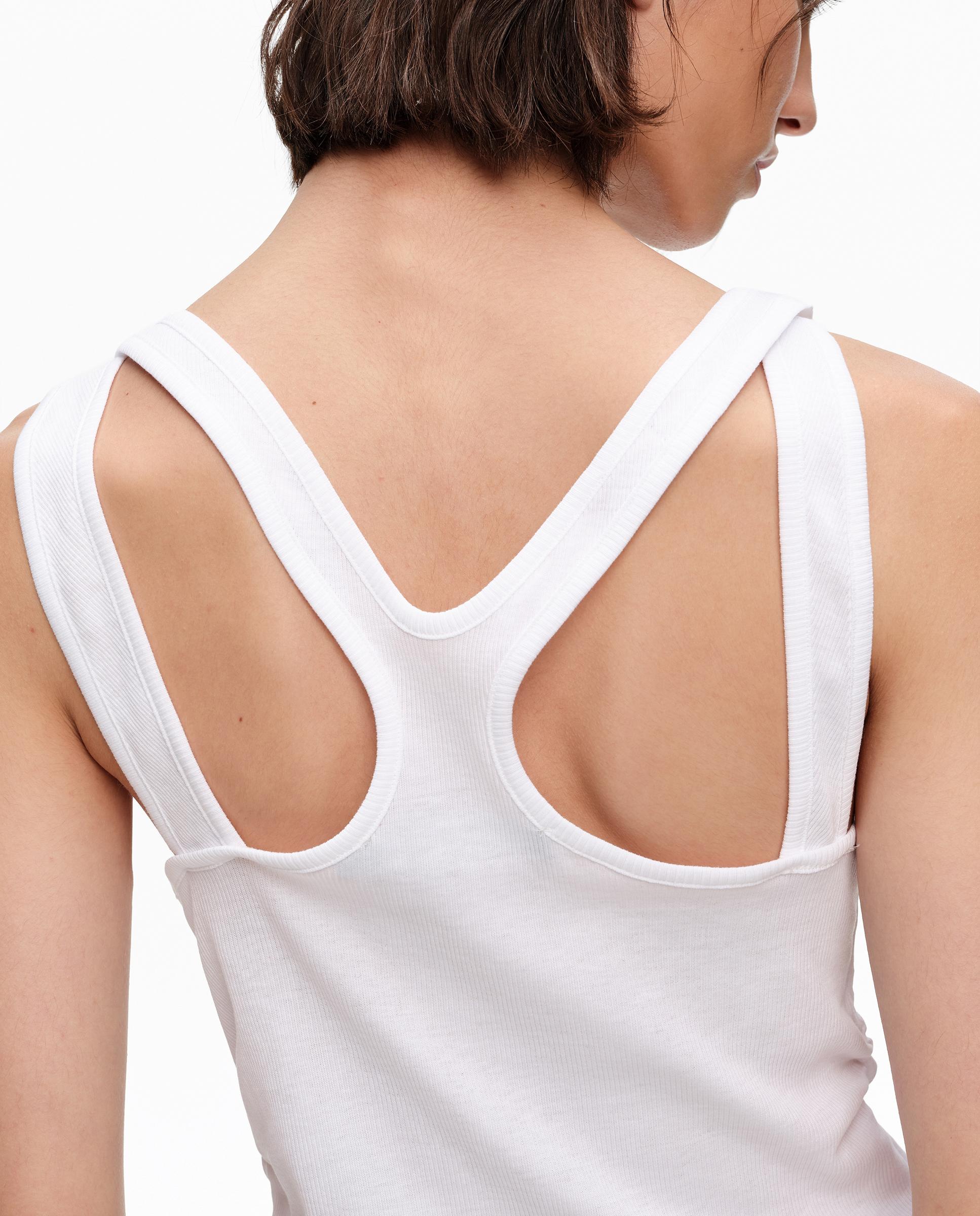 Top Canelado com Costas Cruzadas Sobrepostas Branco-5