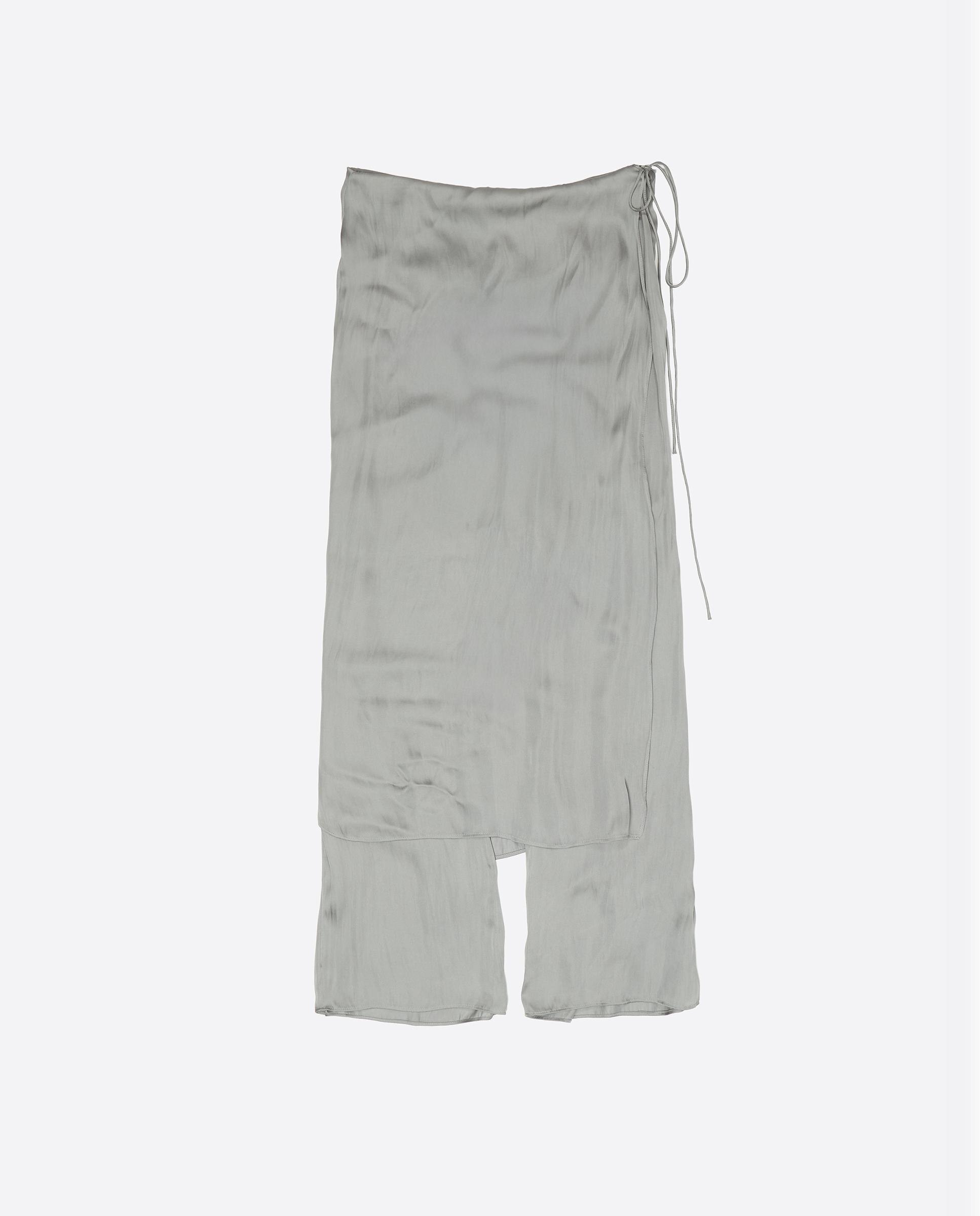 Saia-calça Midi Fluída Prateado-5