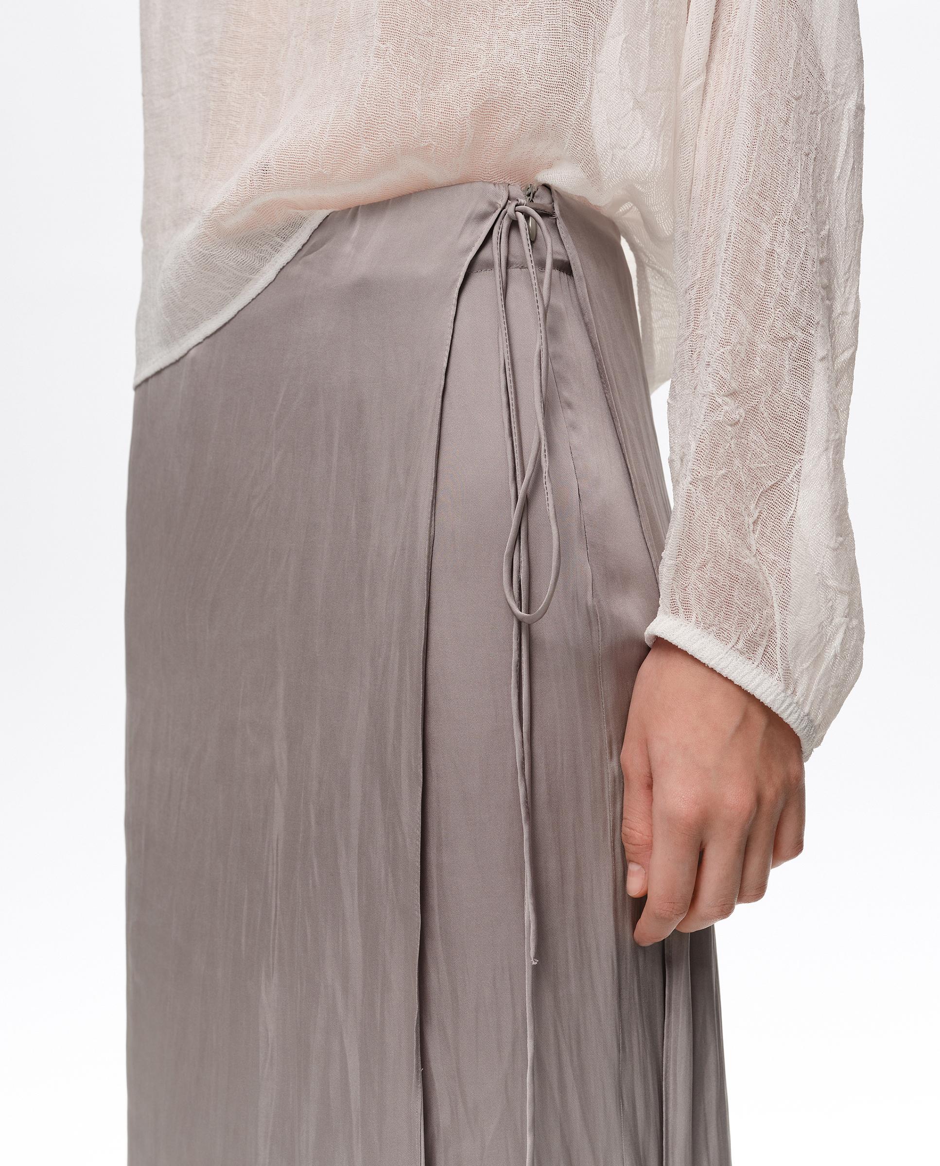 Saia-calça Midi Fluída Prateado-2