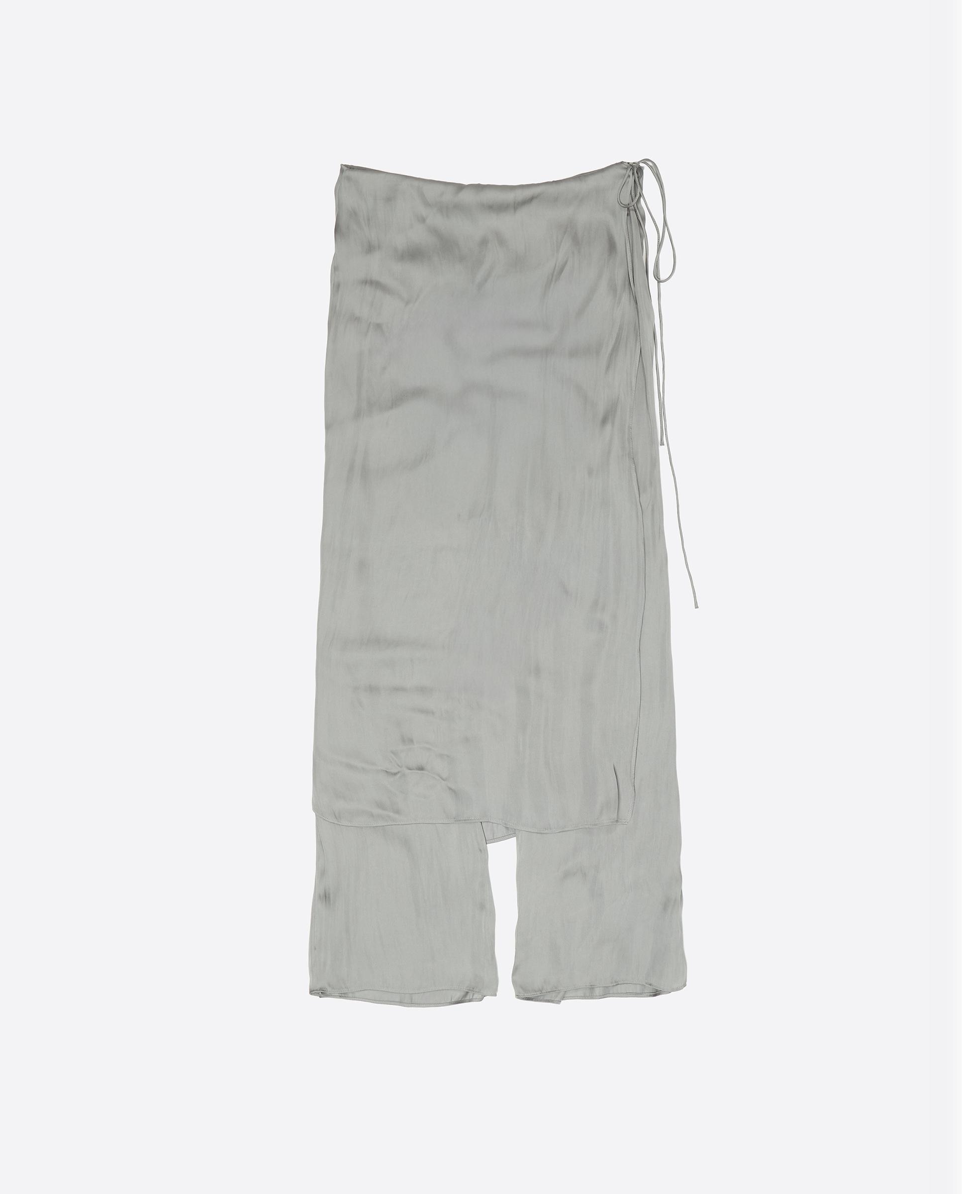 Saia-calça Midi Fluída Prateado-5