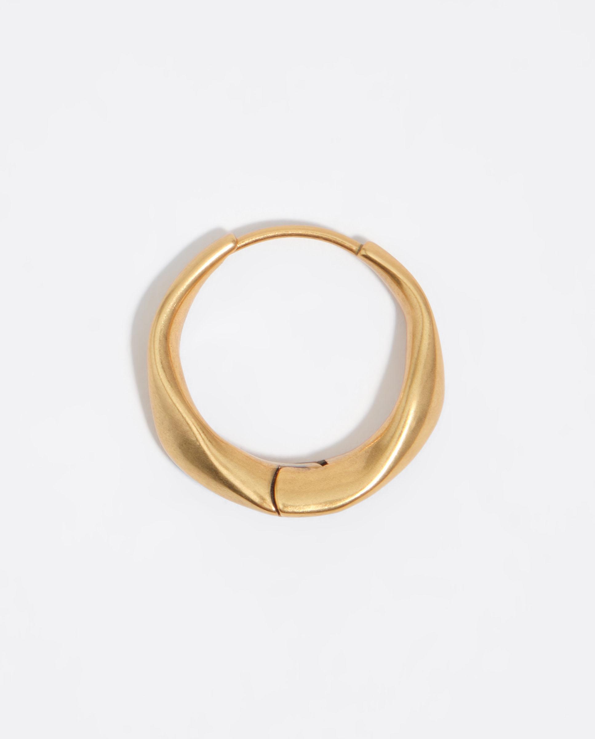 Brincos Aro Irregular Dourado-2