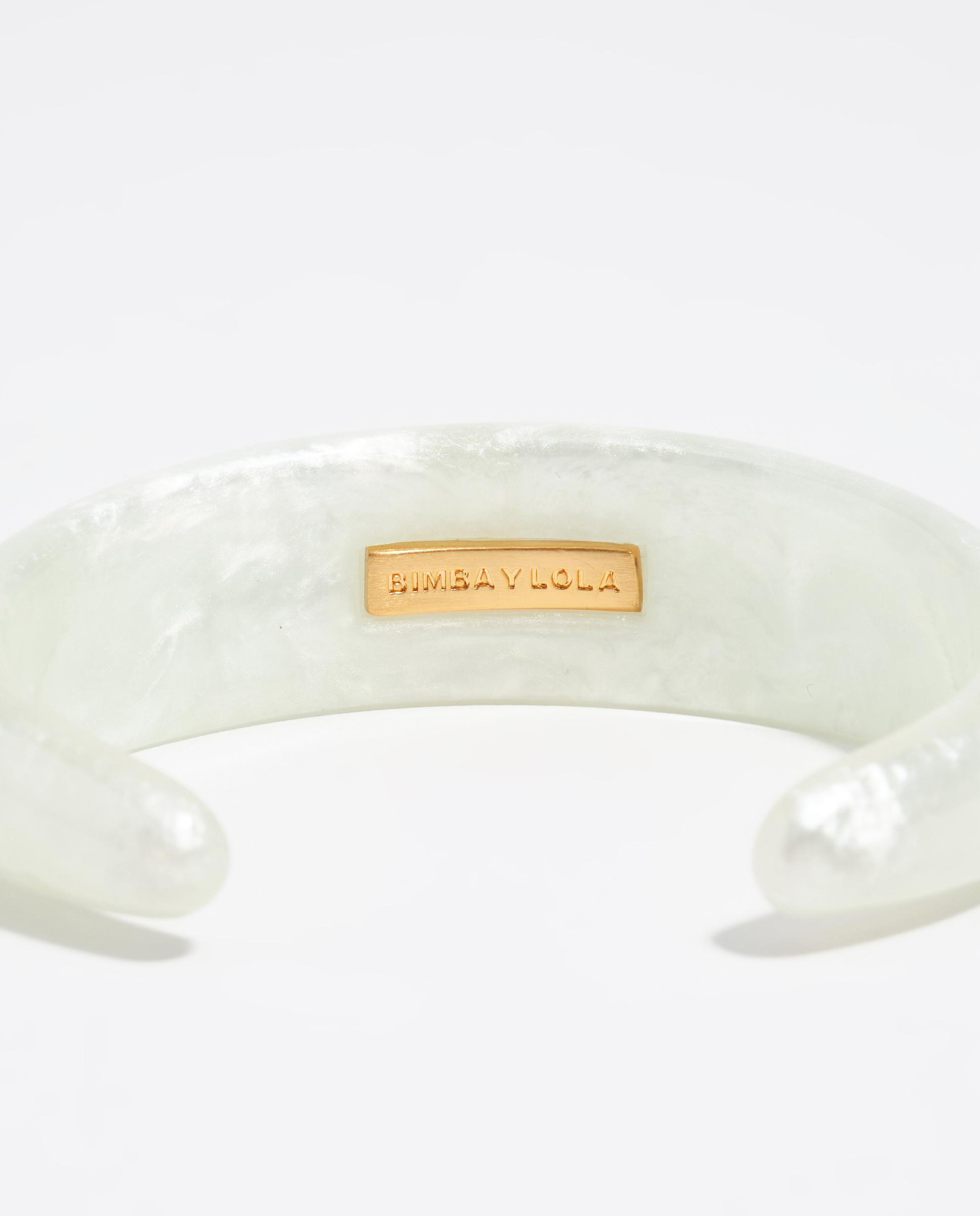 Pulseira de Resina Efeito Branco-4