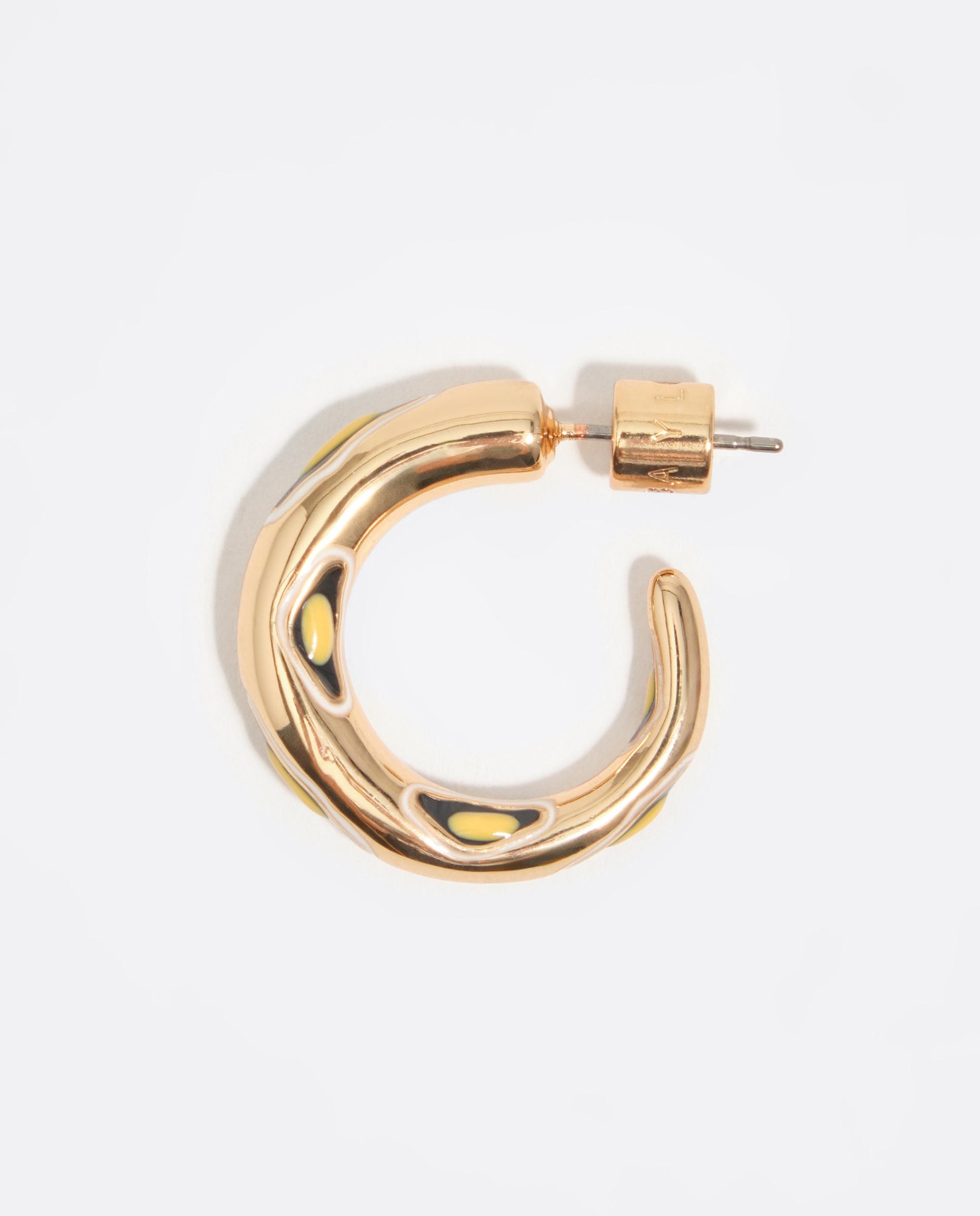 Brincos de Argola com Logo Gravado Ouro-3