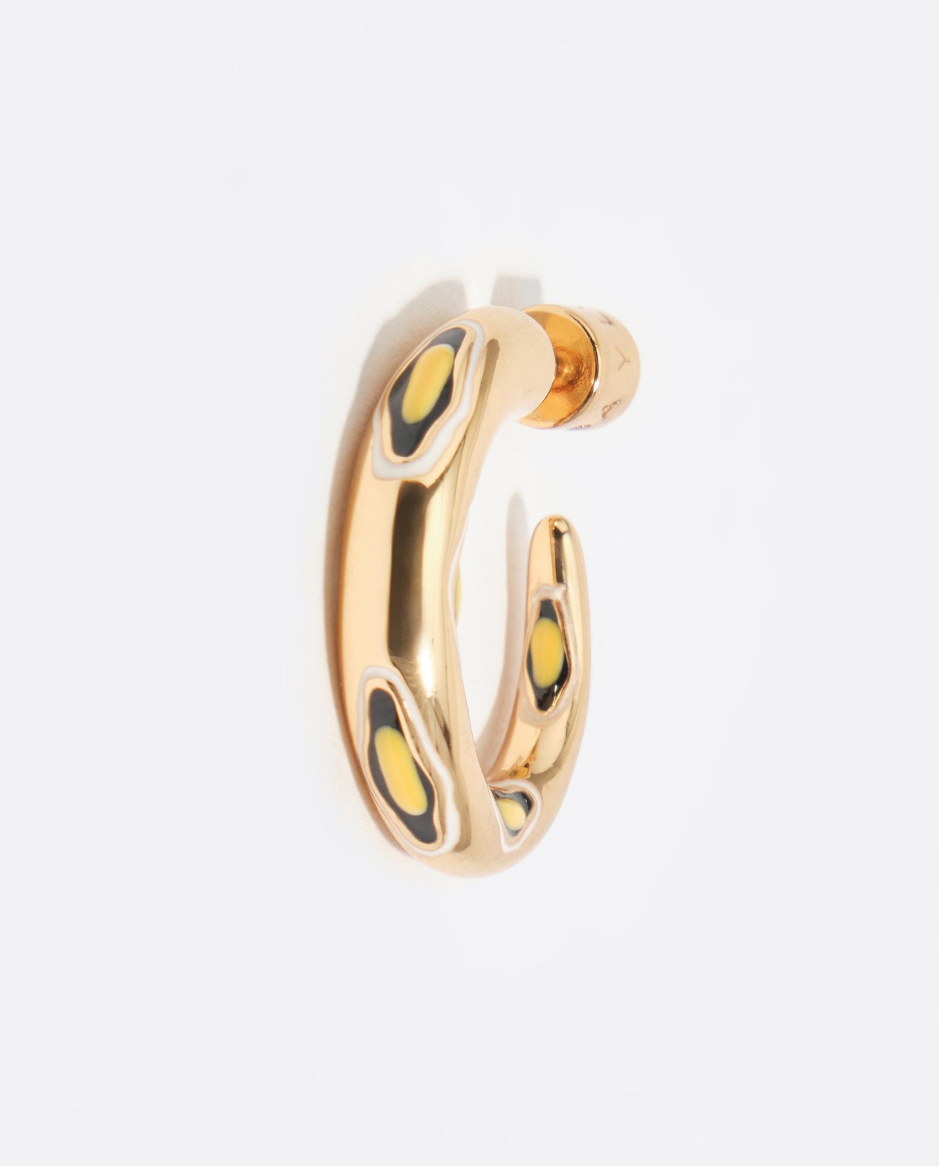 Brincos de Argola com Logo Gravado Ouro-4