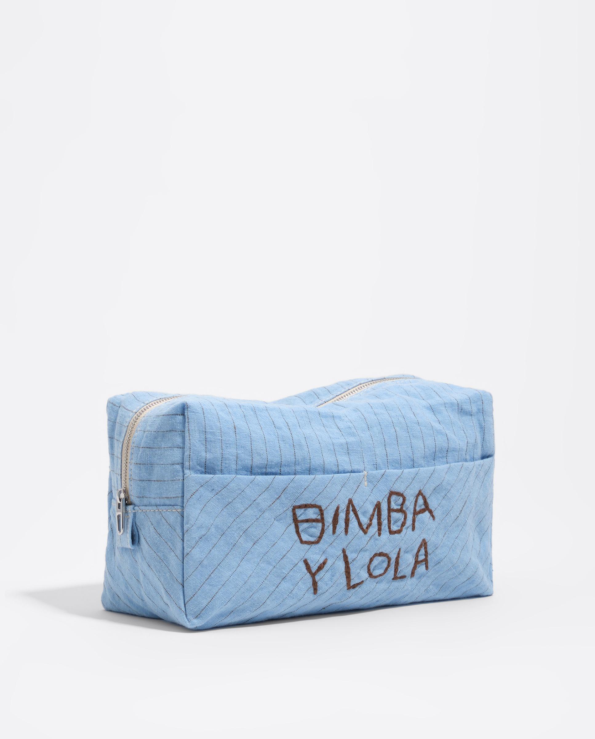 Necessaire Grande de Linho Azul-claro-2