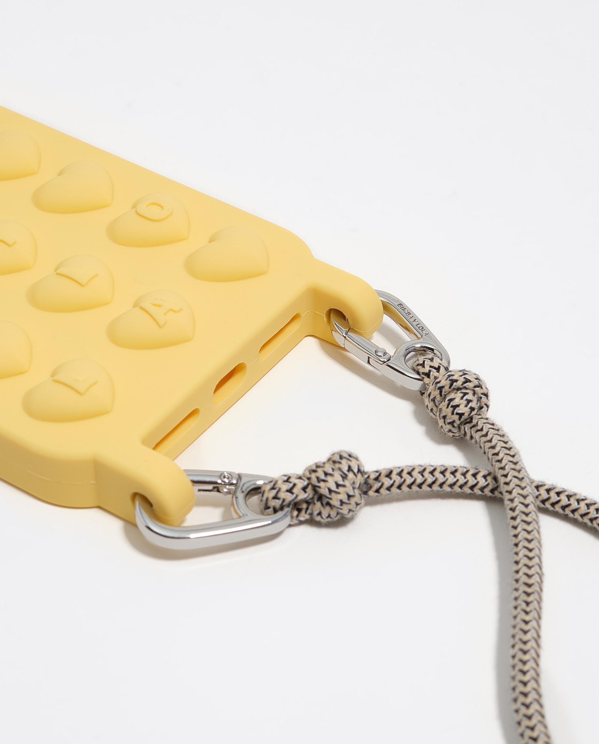 Acessório Tecnológico para Telemóvel de Silicone Iphone 17 Pro Cabo Amarelo-3