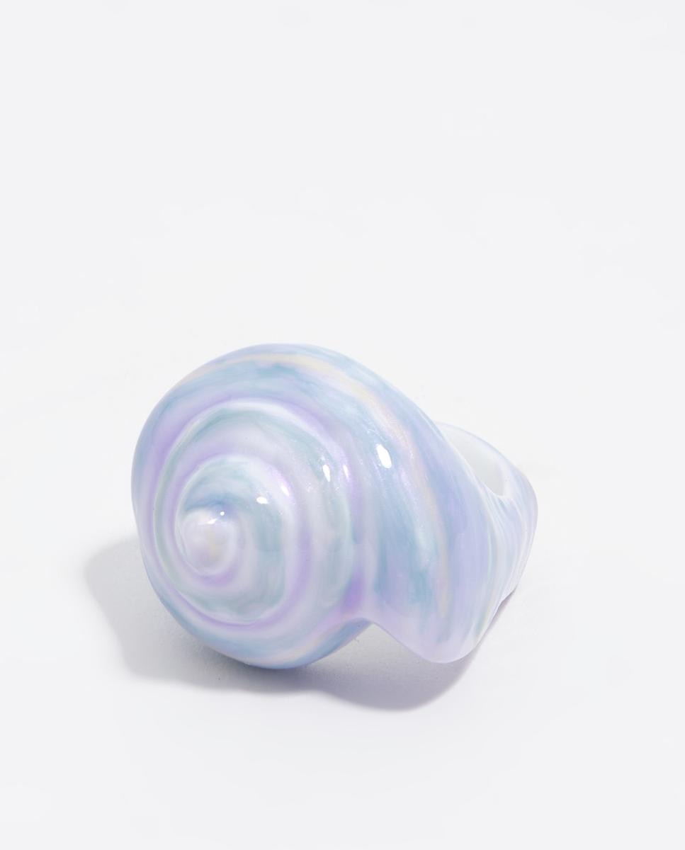 Imagem 0 de Anel Caracola de Resina Esmaltada