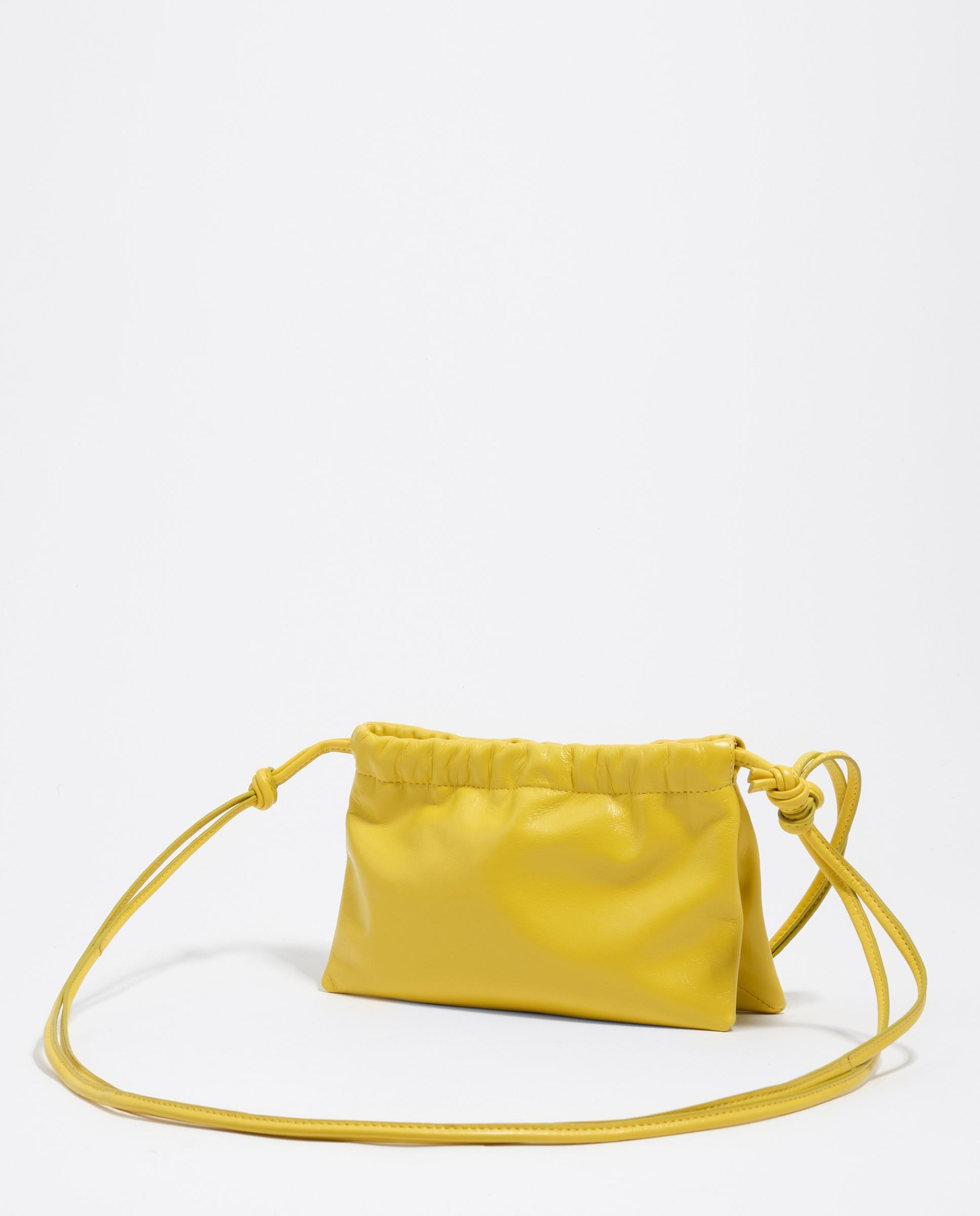 Mala de Mão Sobre Mini Pele Amarelo-6