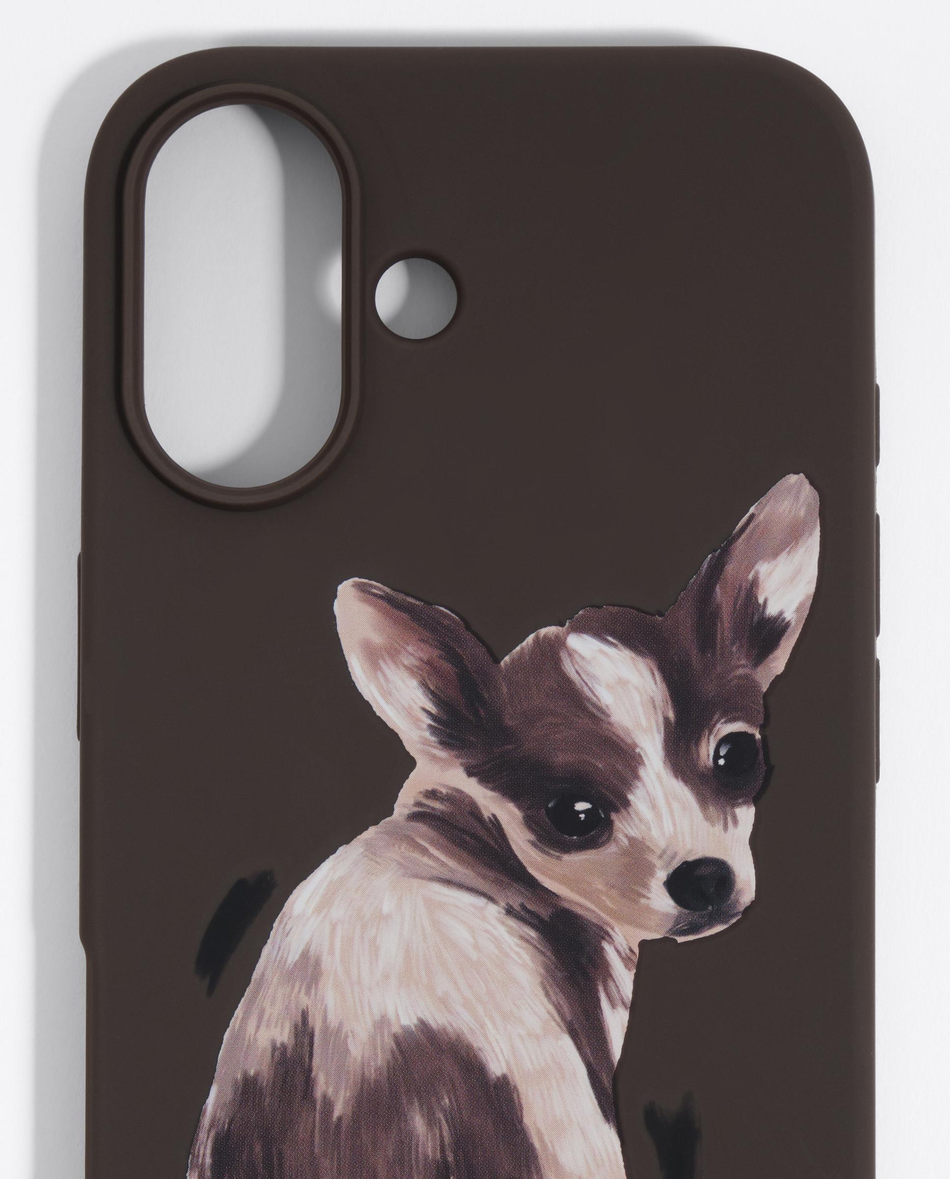 Capa Rígida Iphone 16 com Chihuahua Castanho-2
