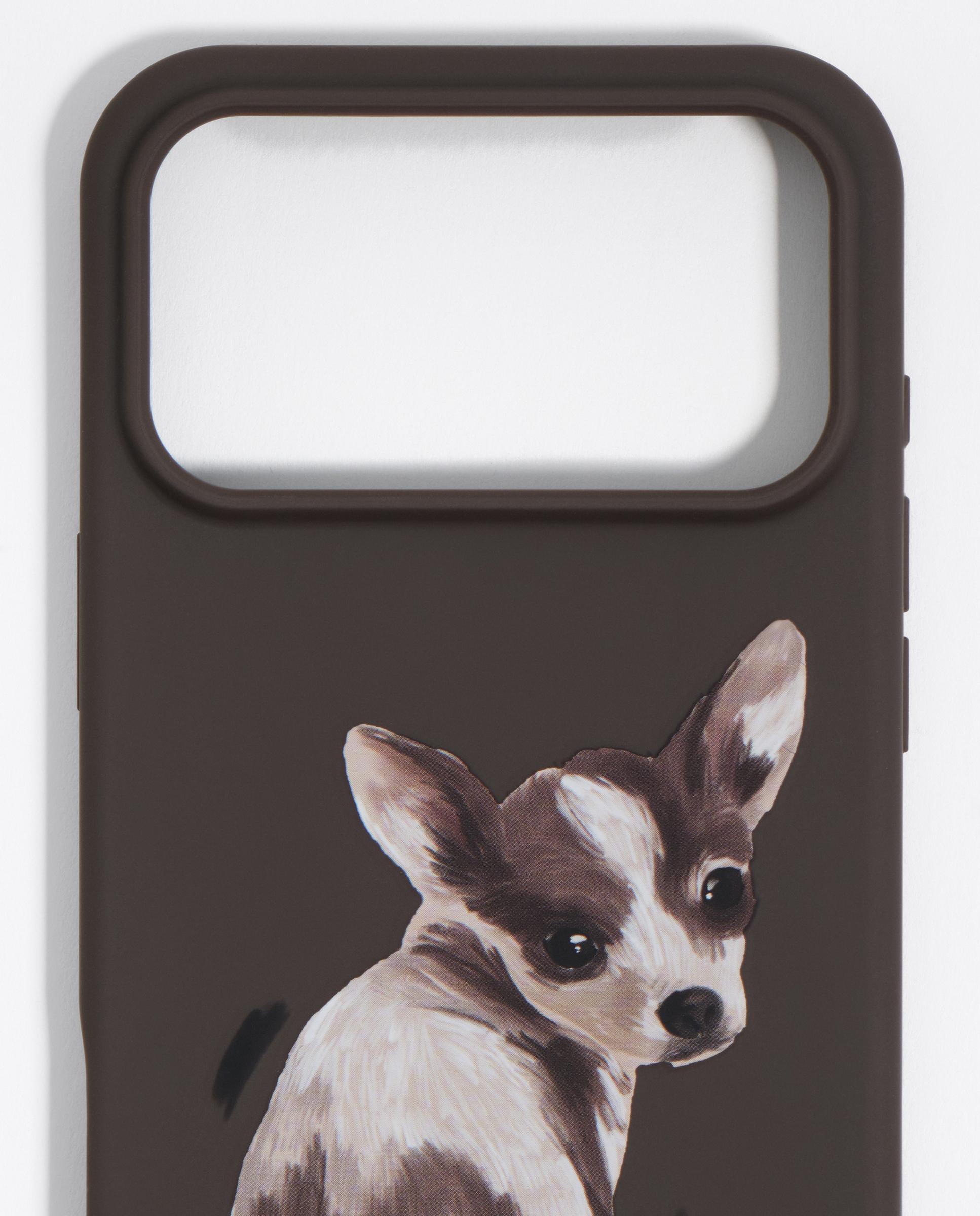 Capa Rígida Iphone 17 Pro Max com Chihuahua Castanho-2