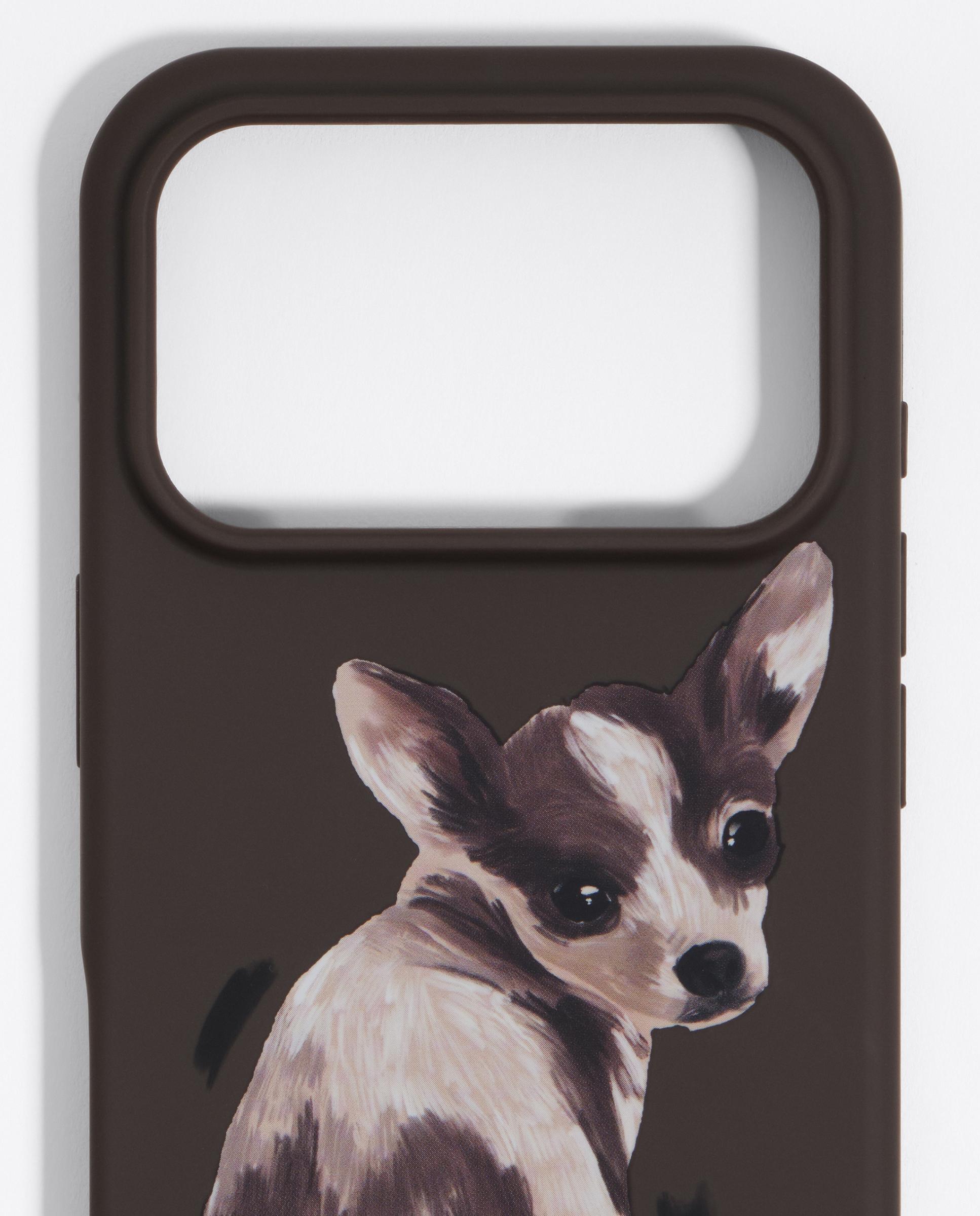 Capa Rígida Iphone 17 Pro com Chihuahua Castanho-2