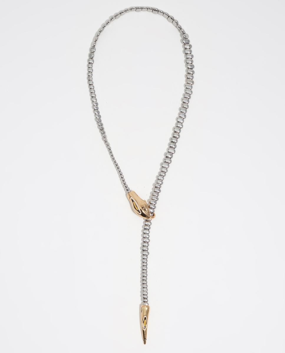 Colar em Forma de Serpente Ouro / Prata-1