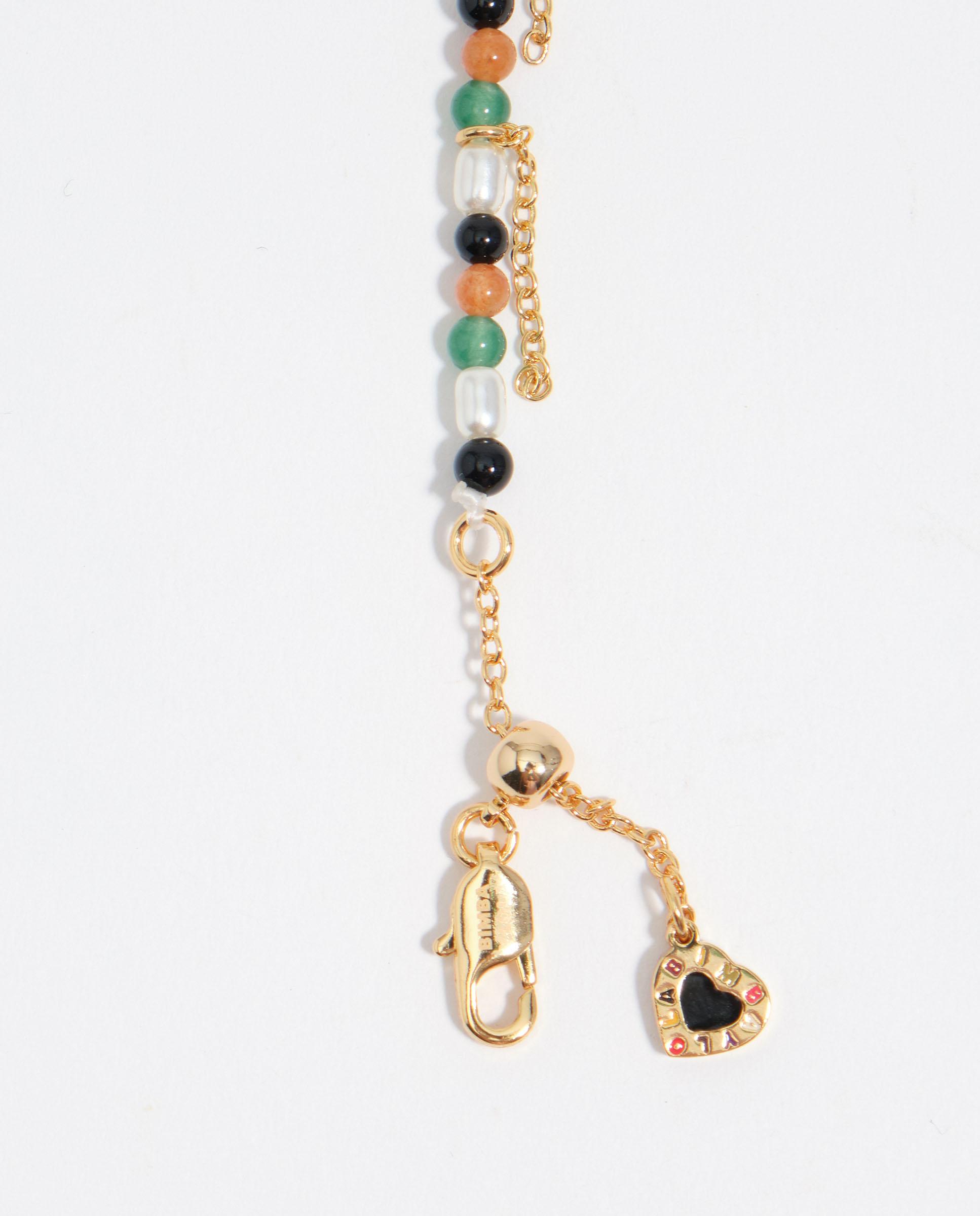 Pulseira com Pedras e Correntes Verde-3