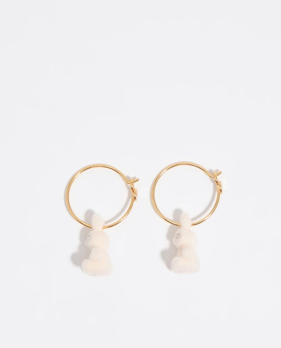Imagem 0 de Brincos de Aro Coelho Flocado