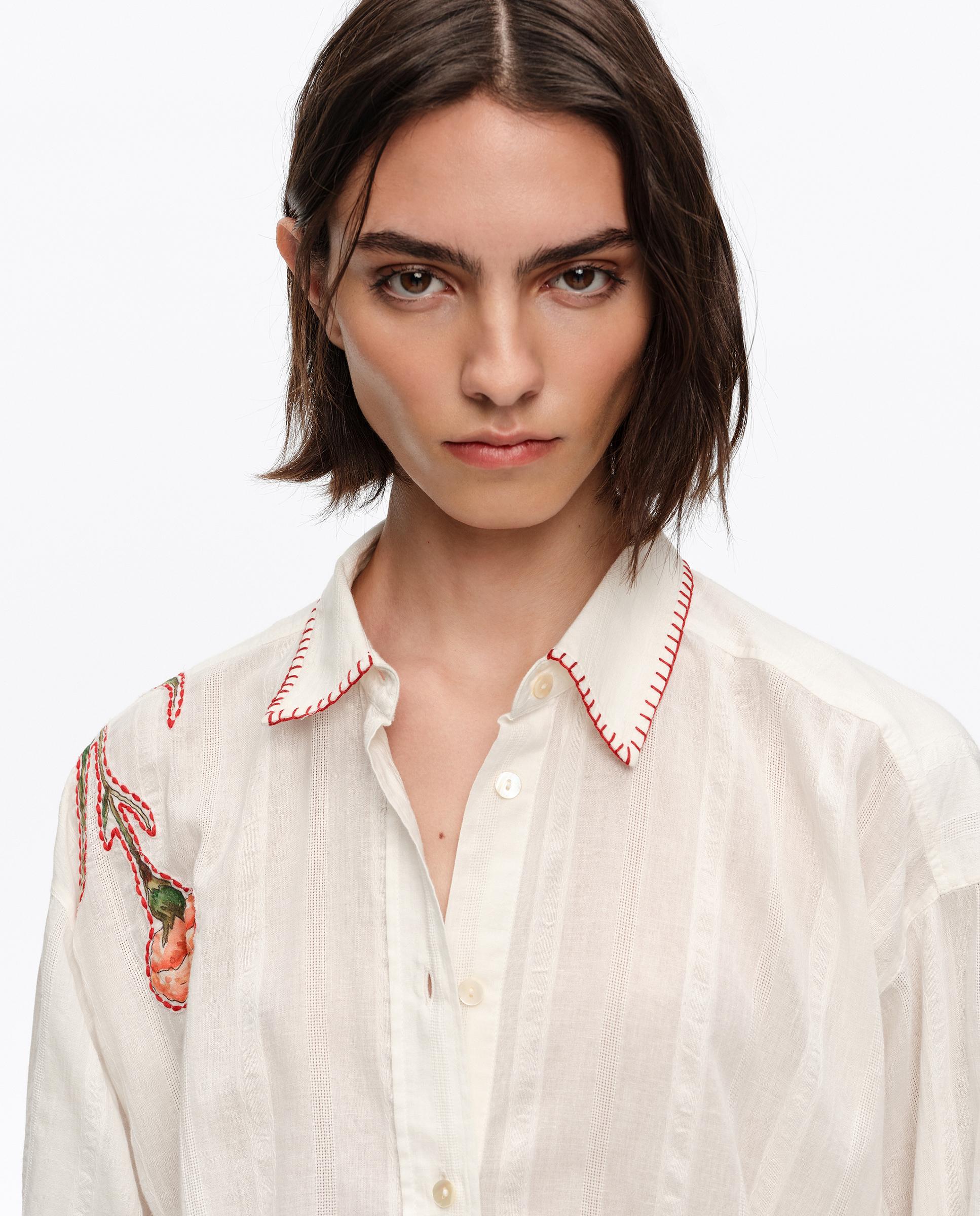 Camisa em Algodão 100% com Estampados Cru-2