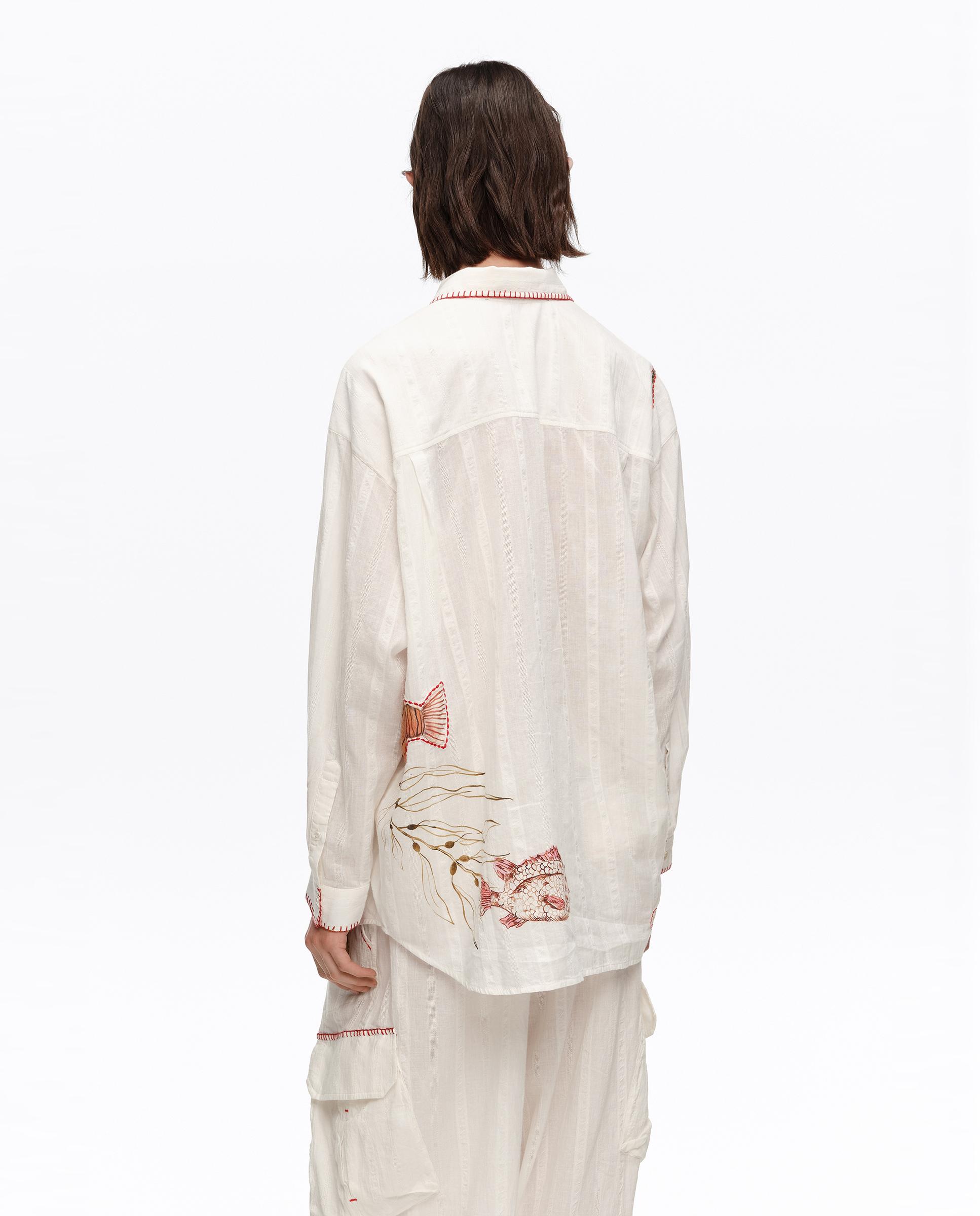 Camisa em Algodão 100% com Estampados Cru-4