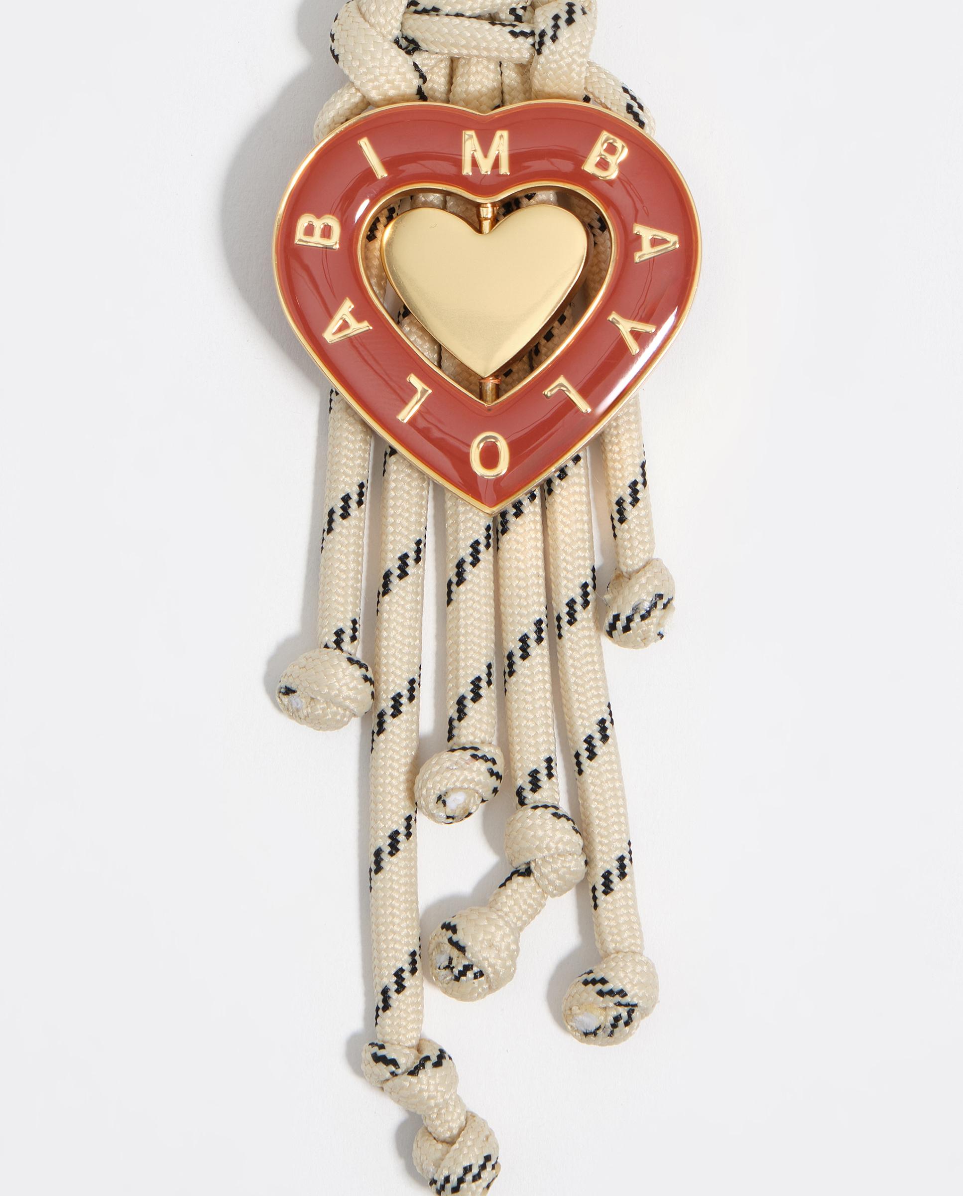 Porta-chaves de Cabos com Coração Marfim-2