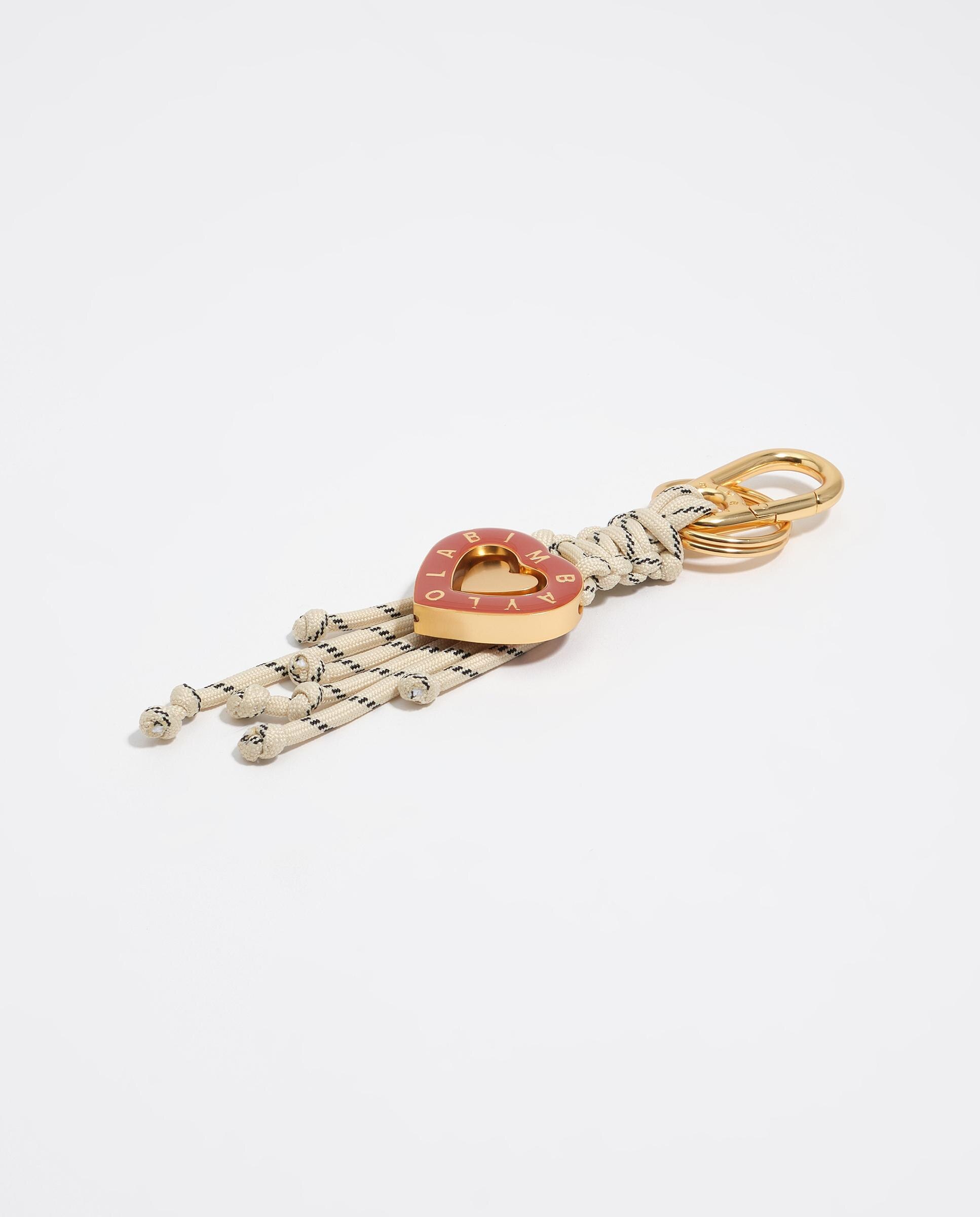 Porta-chaves de Cabos com Coração Marfim-3