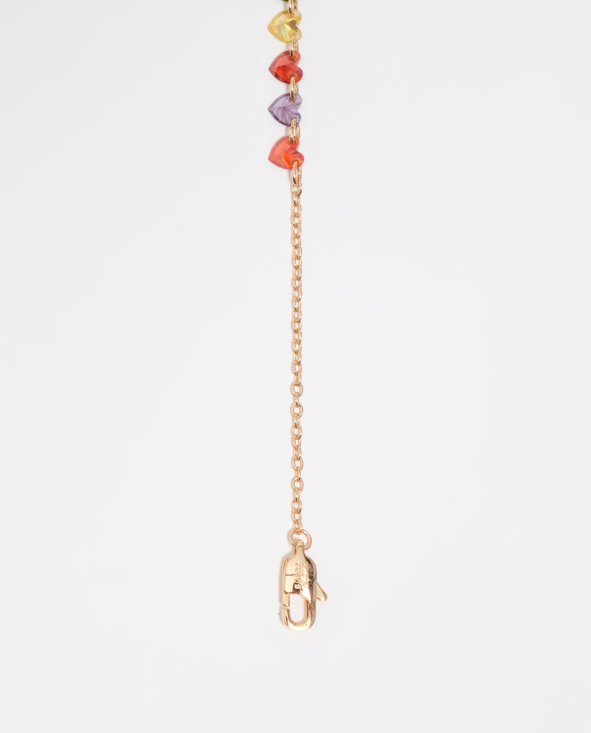 Colar Mini Corações Cristal Multicolor-3