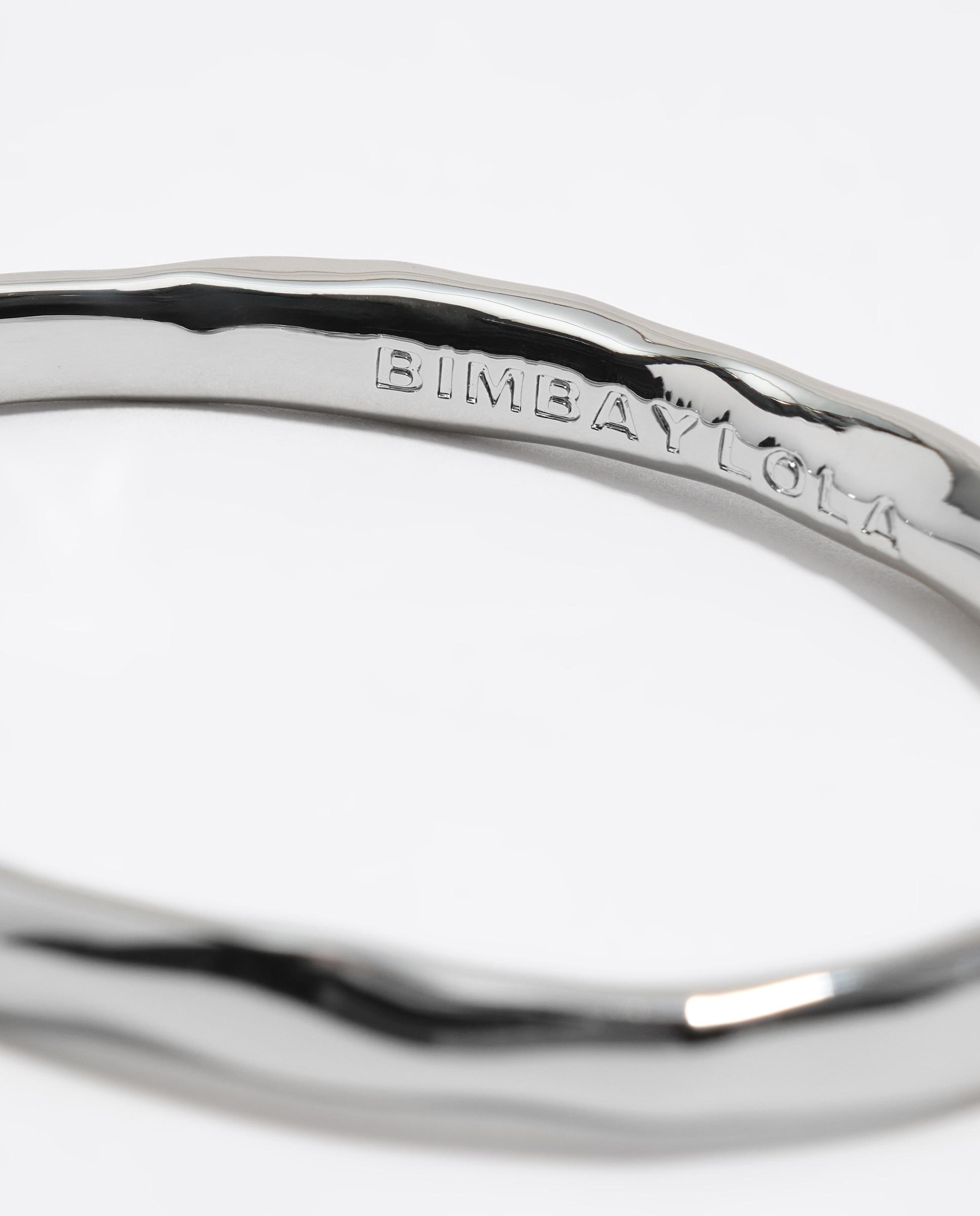 Pulseira Irregular com Fecho de Dobradiça Prata-5