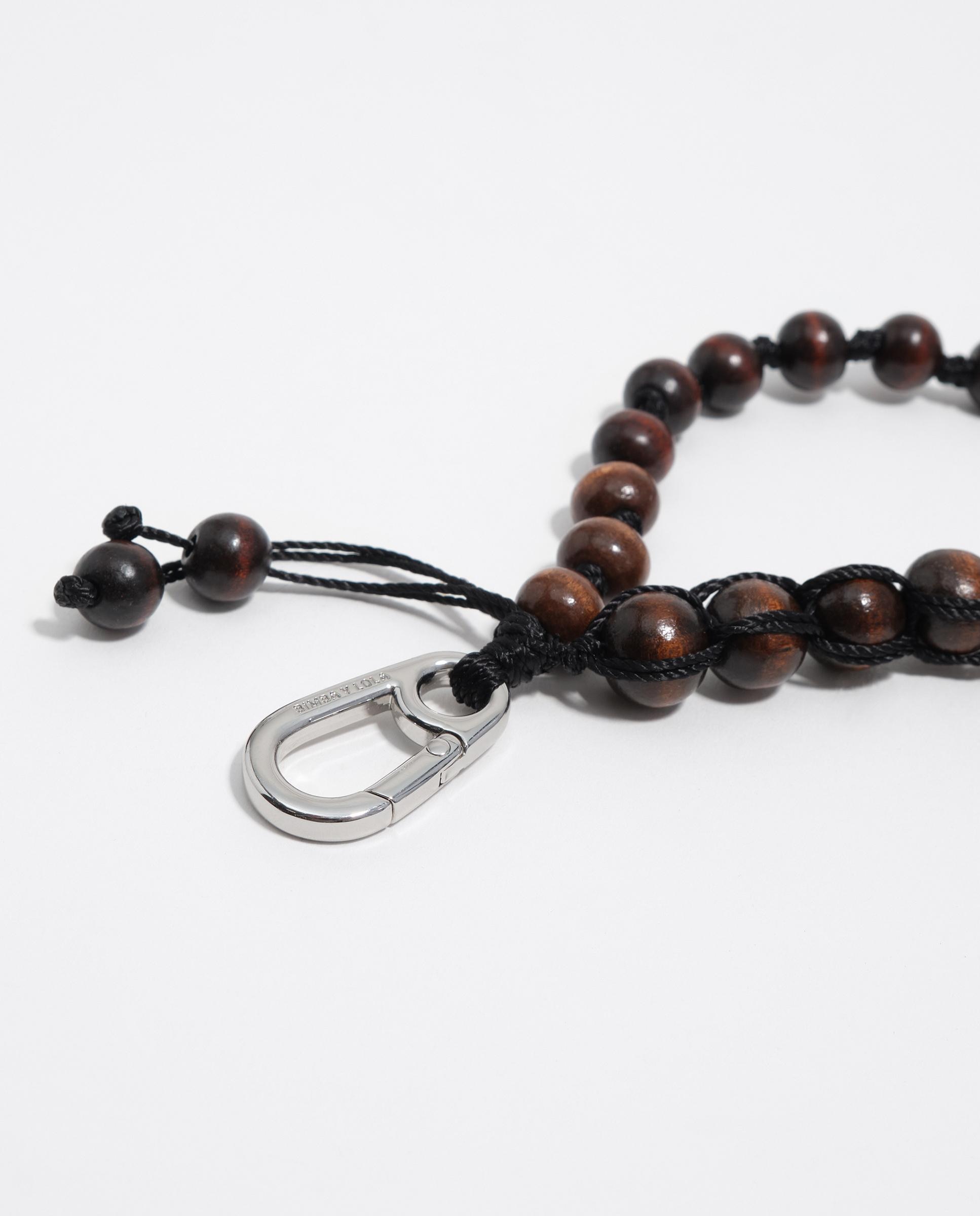 Corrente para Telemóvel com Bolas Madeira Castanho-2