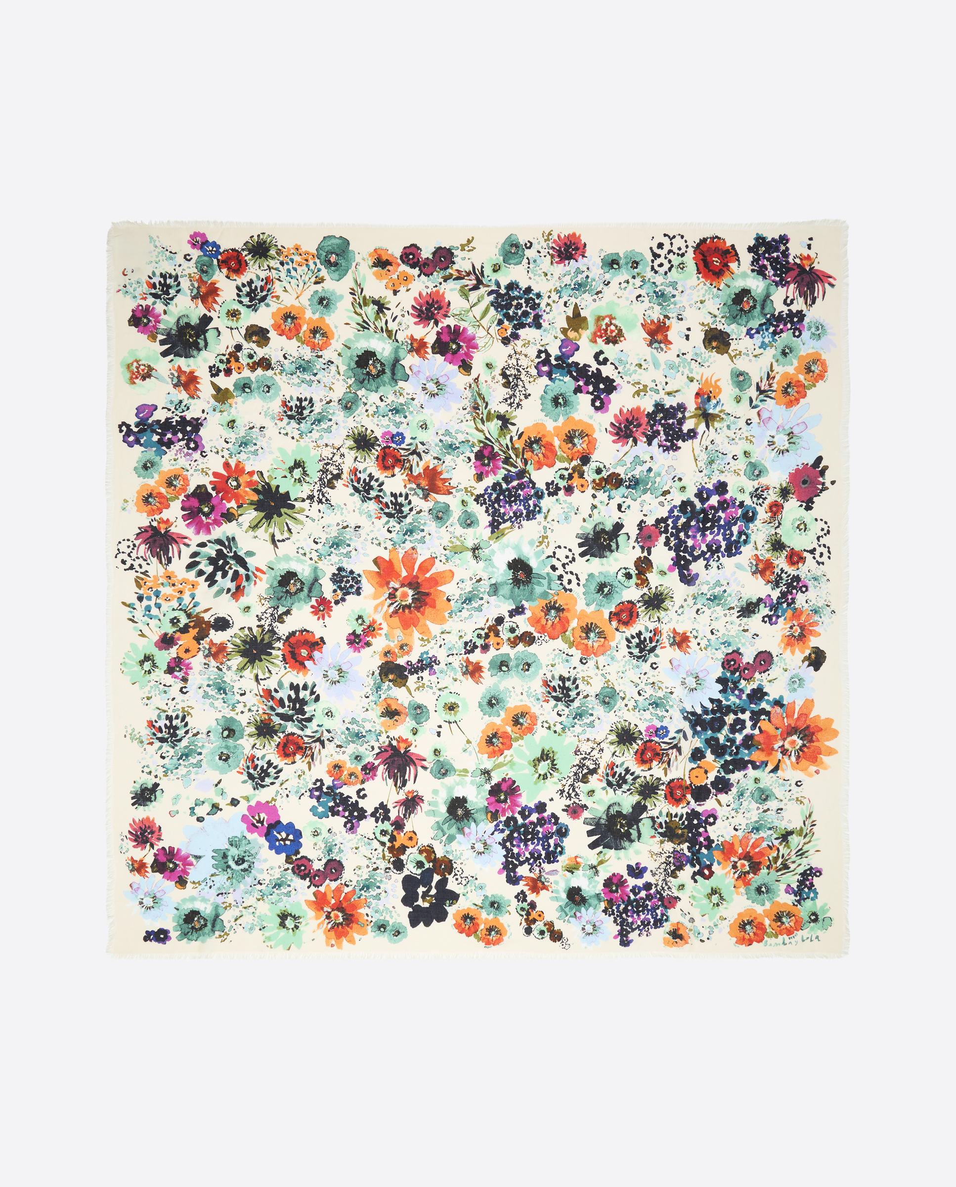 Imagem 0 de Lenço com Flores Acuarela Ivory