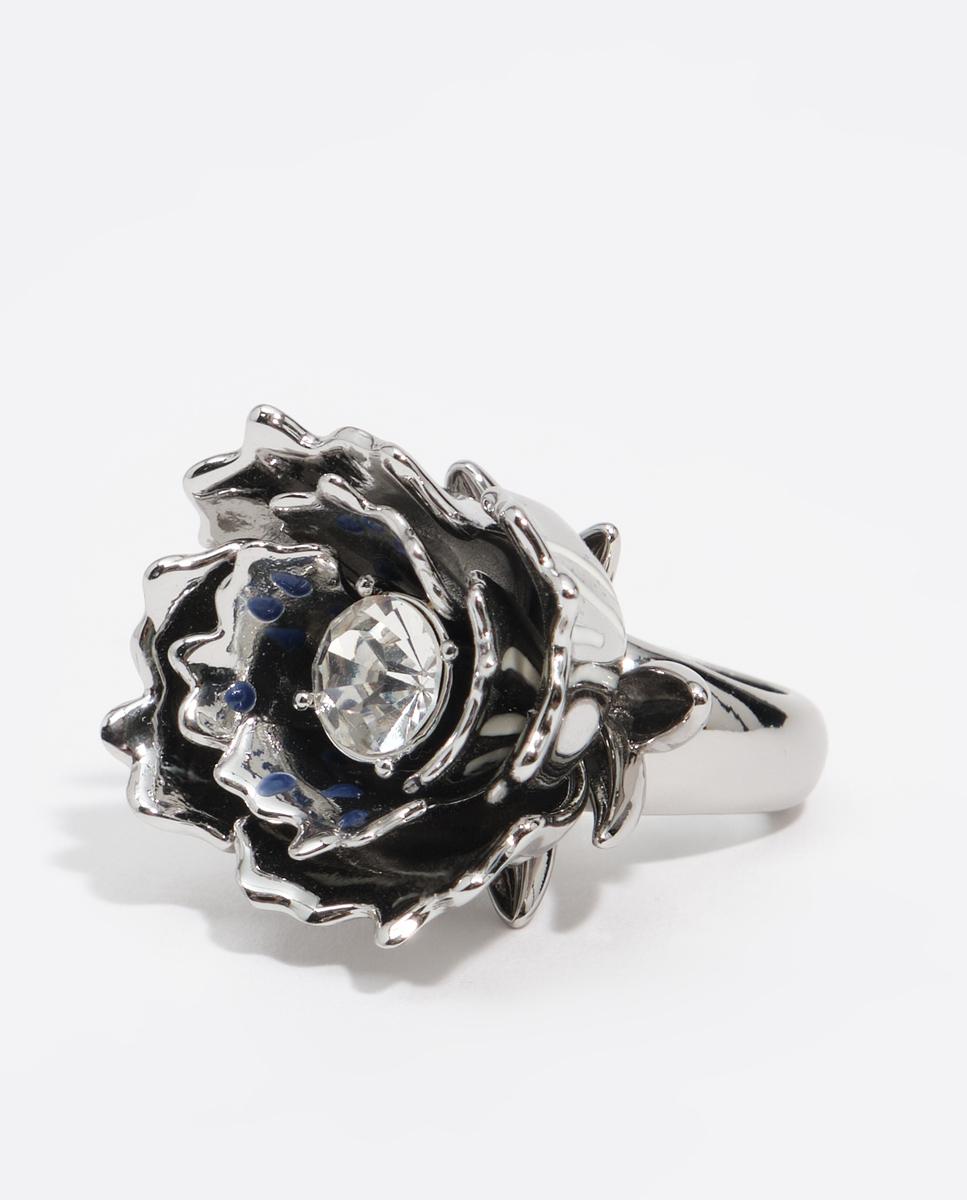 Imagem 0 de Anel Flor com Cristal