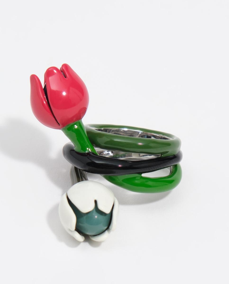 Imagem 0 de Anel Tulipas Esmaltadas