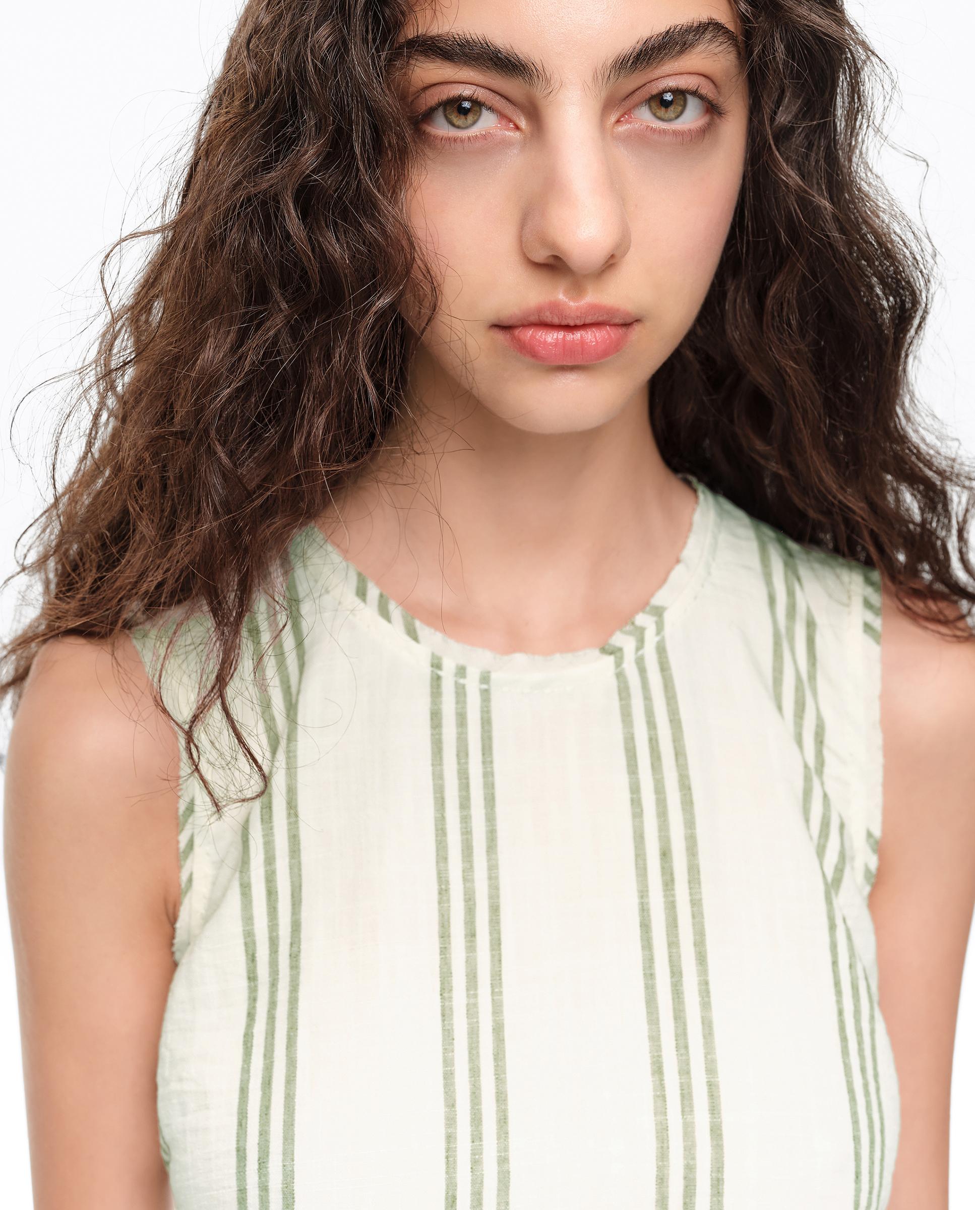 Vestido Midi com Sisas Verde-2