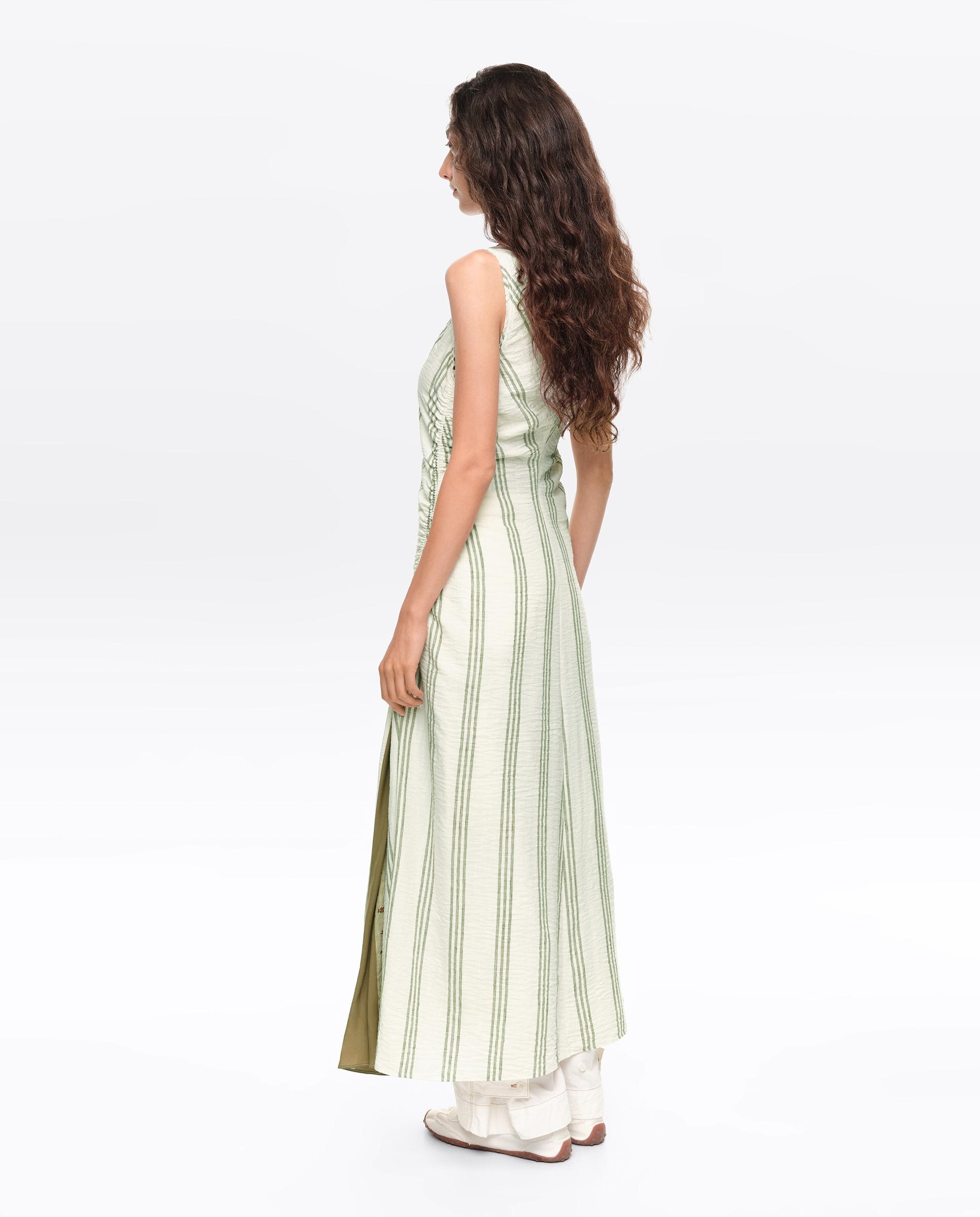 Vestido Midi com Sisas Verde-5