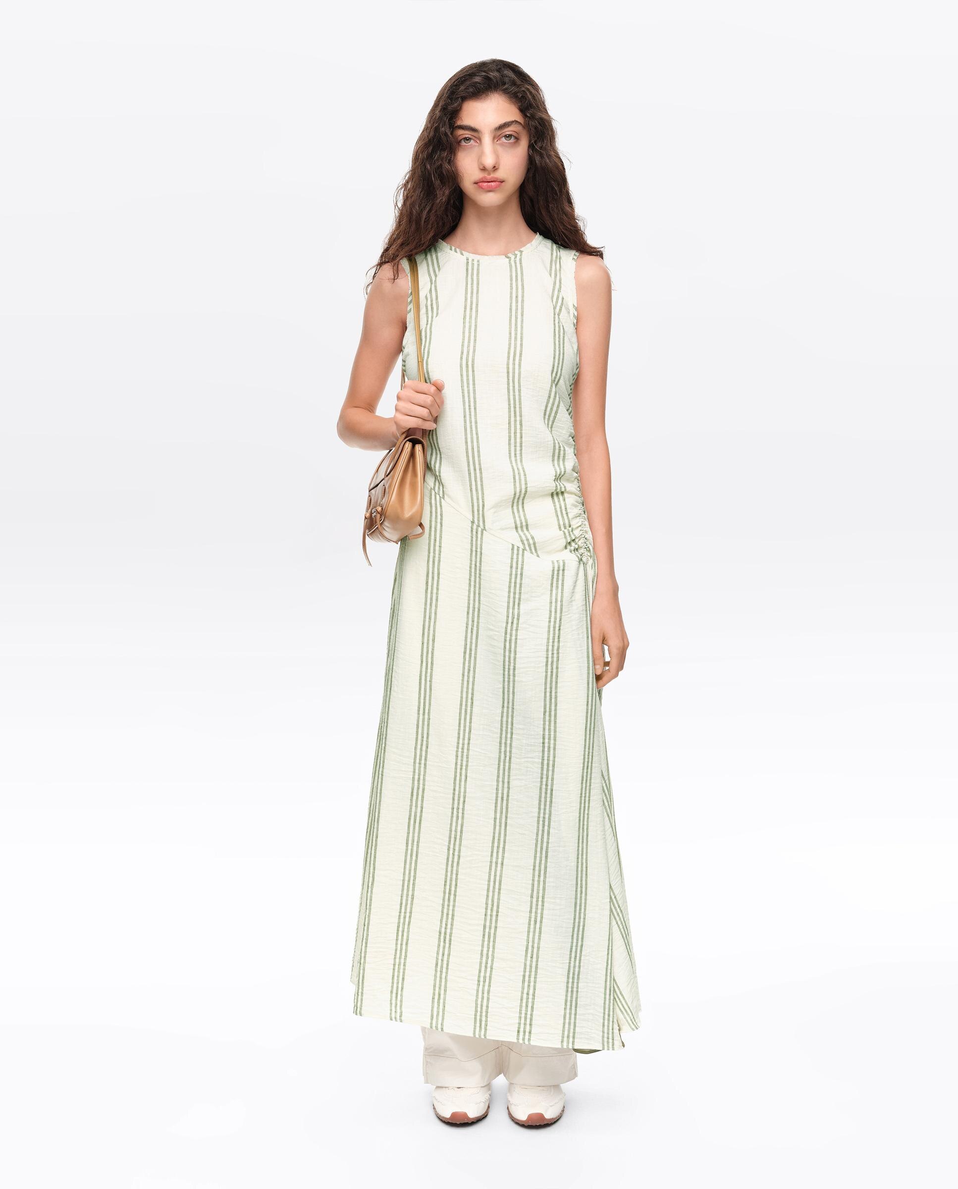 Vestido Midi com Sisas Verde-7