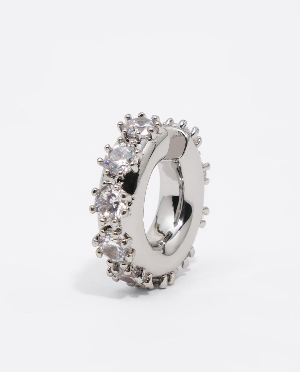 Imagem 0 de Brincos Earcuff com Cristais Prateado