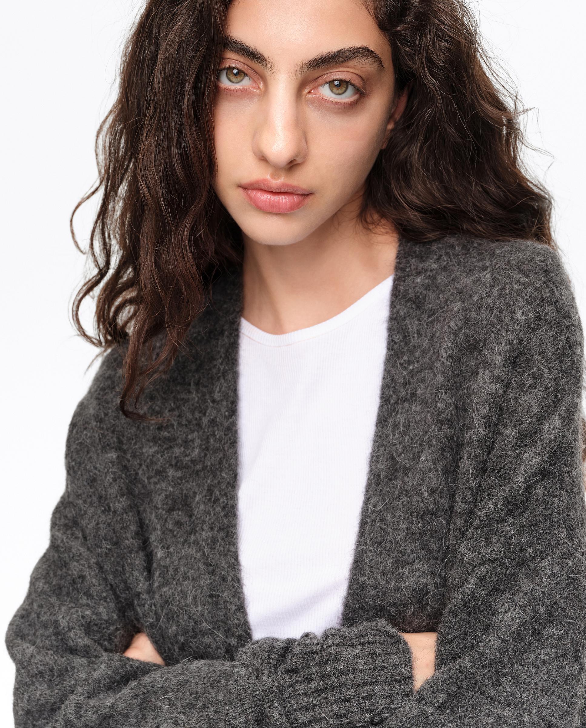 Cardigan Comprido Alpaca Cinzento-escuro-2