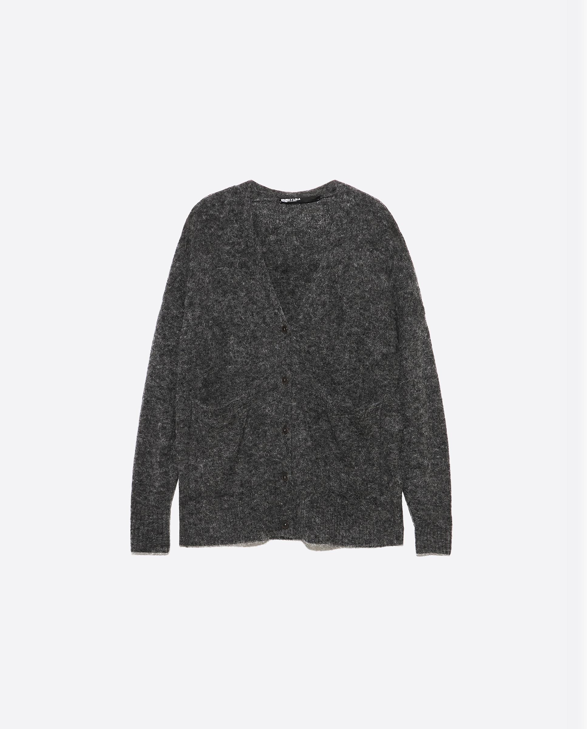 Cardigan Comprido Alpaca Cinzento-escuro-5