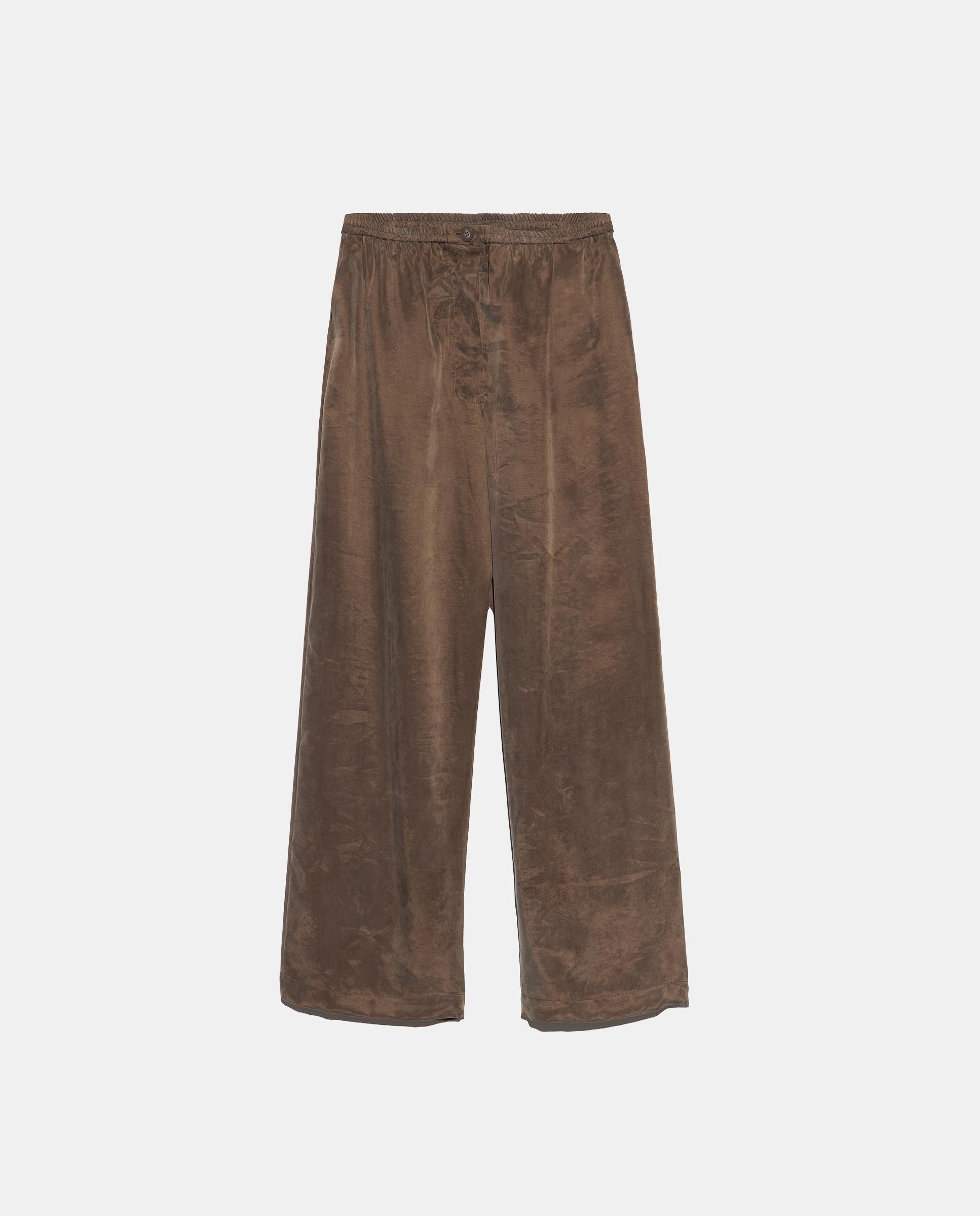 Calças Jogger Fluídas Lisas Verde-5