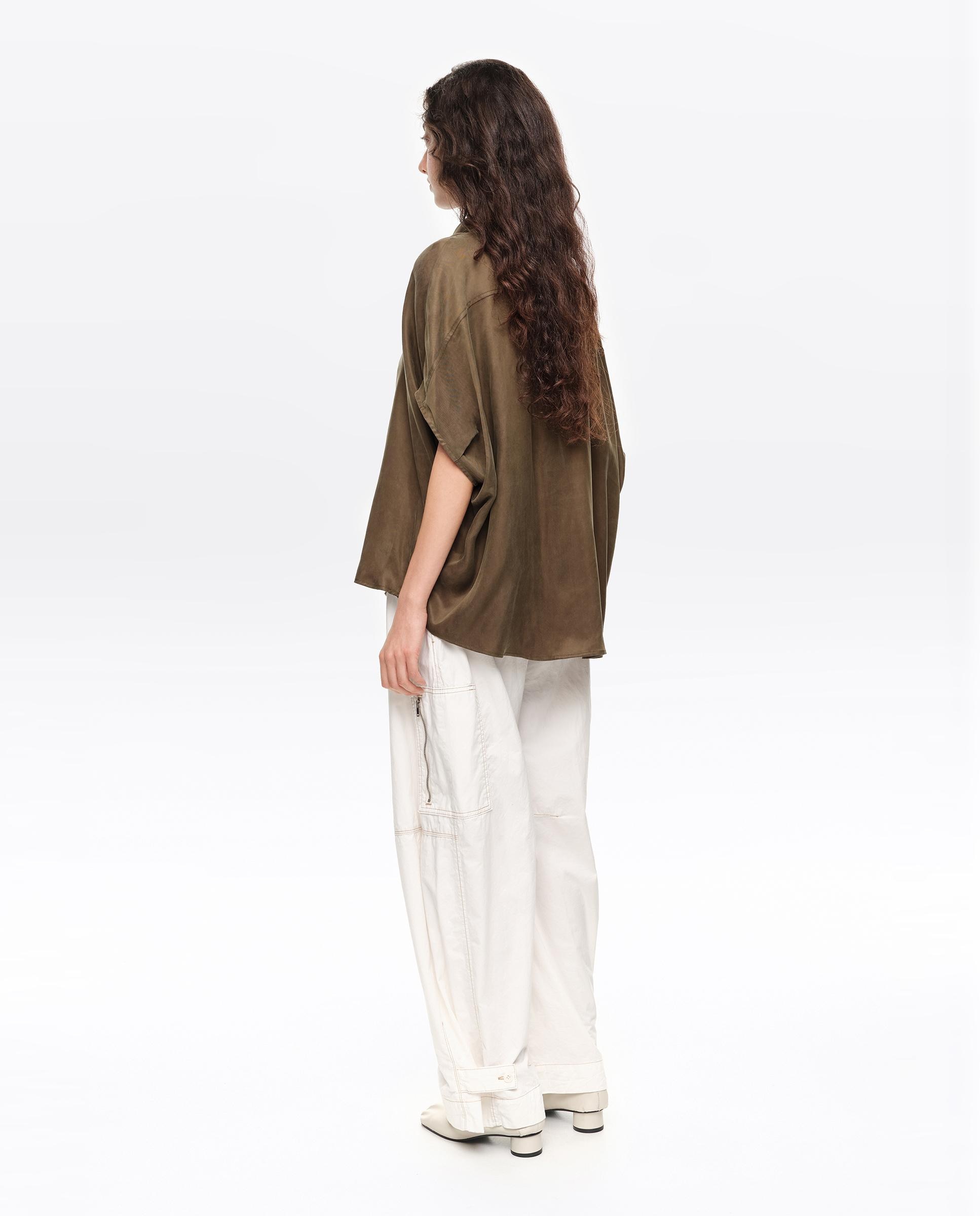 Camisa Capa Fluida Caqui-4