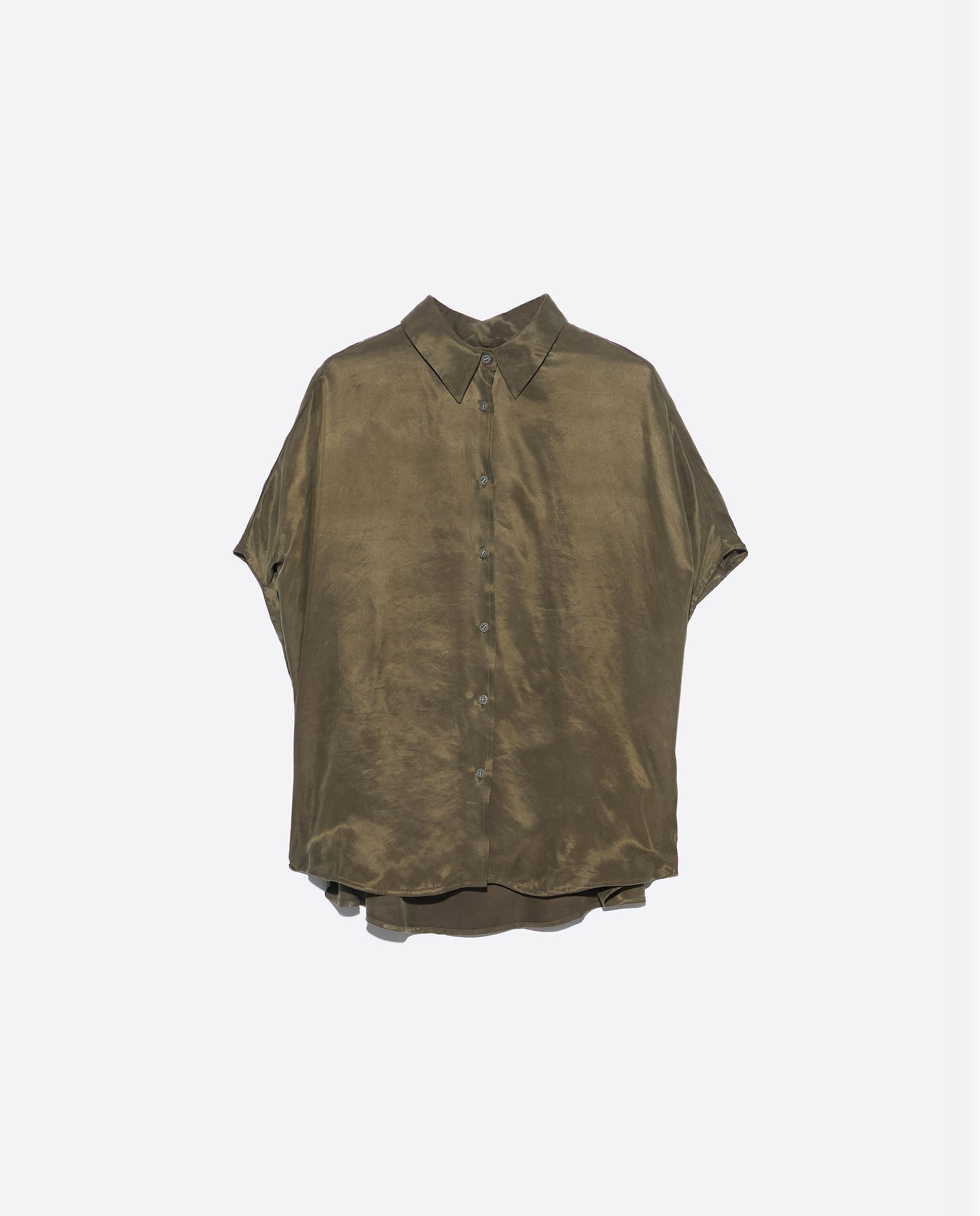 Camisa Capa Fluida Caqui-5