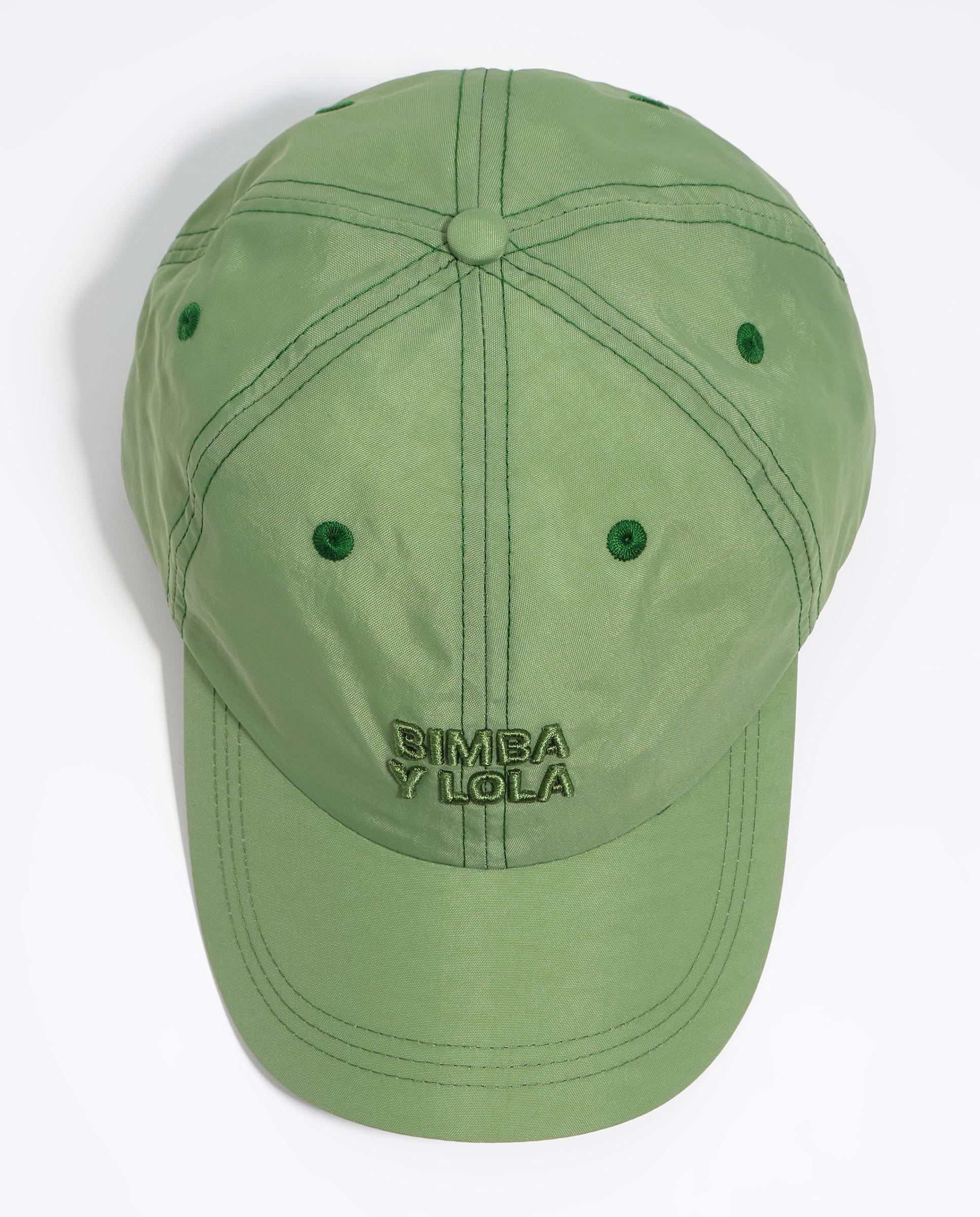 Boné com Logo Bordado de Poliamida Verde-3