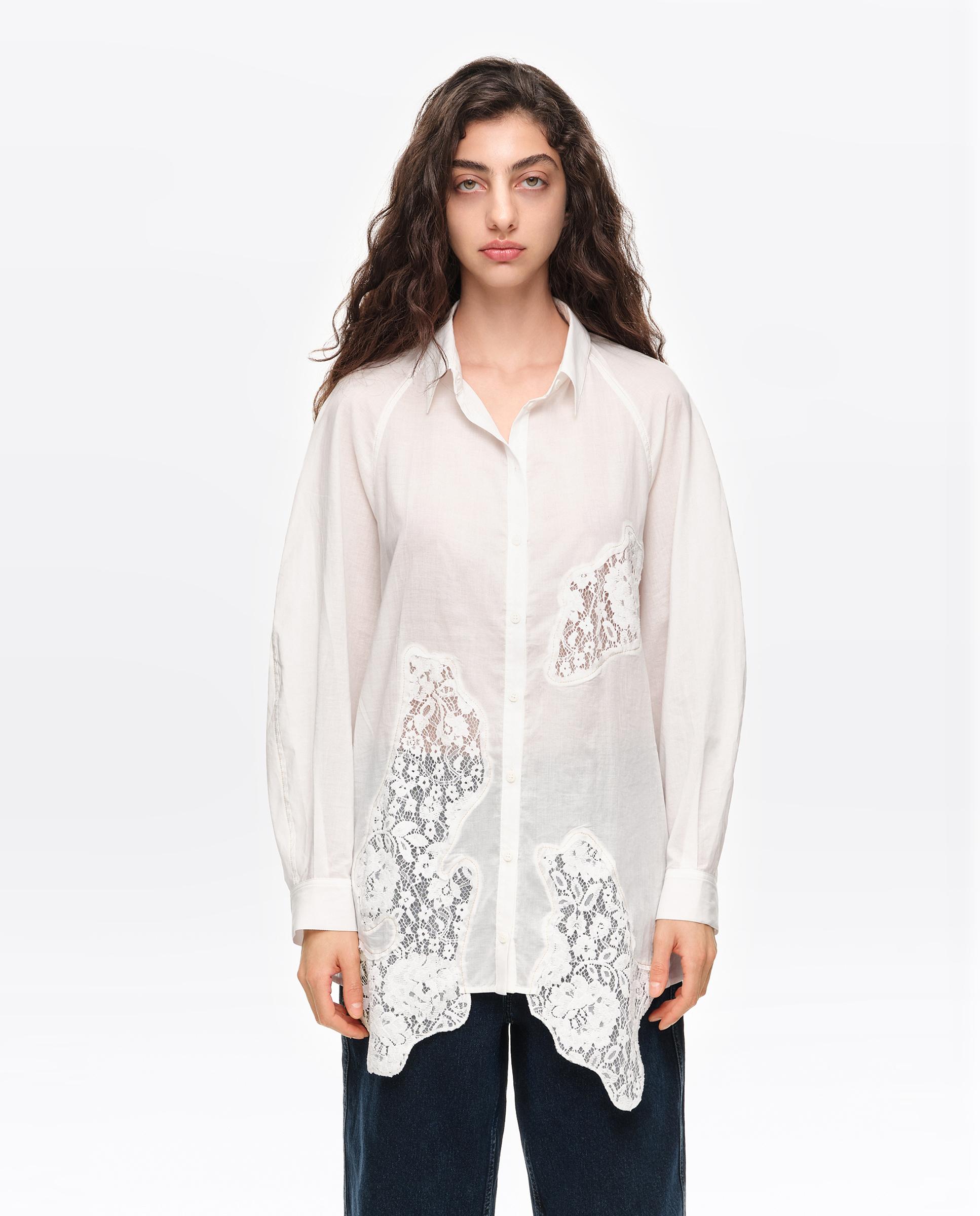 Imagem 0 de Camisa Oversize com Rendas