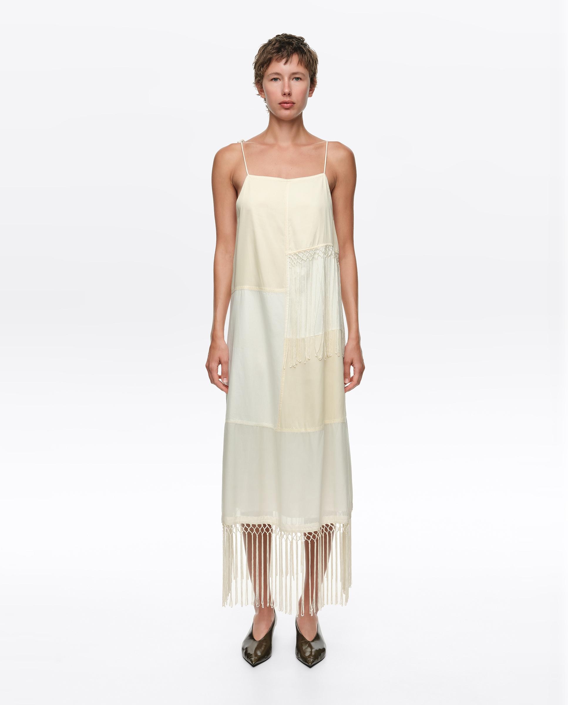 Imagem 0 de Vestido Patchwork com Franjas