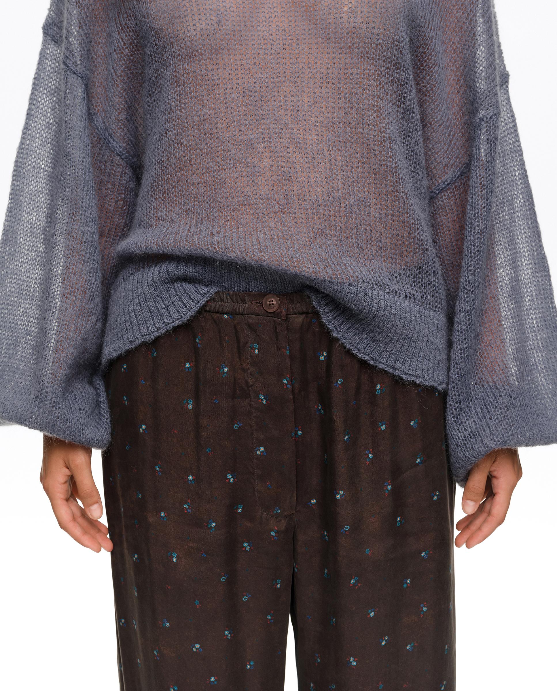 Camisola Mohair com Decote À Barco Azul-claro-2