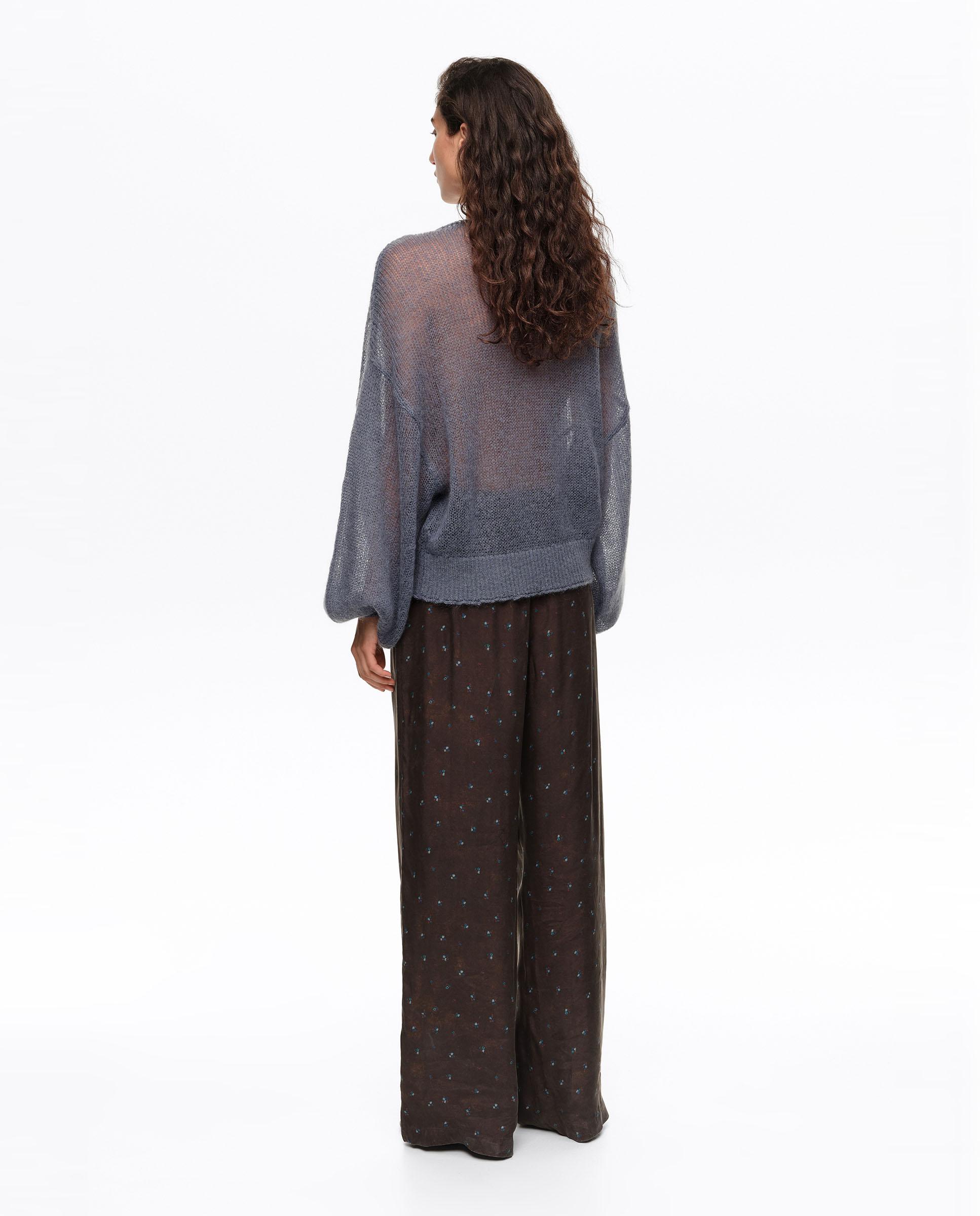 Camisola Mohair com Decote À Barco Azul-claro-4