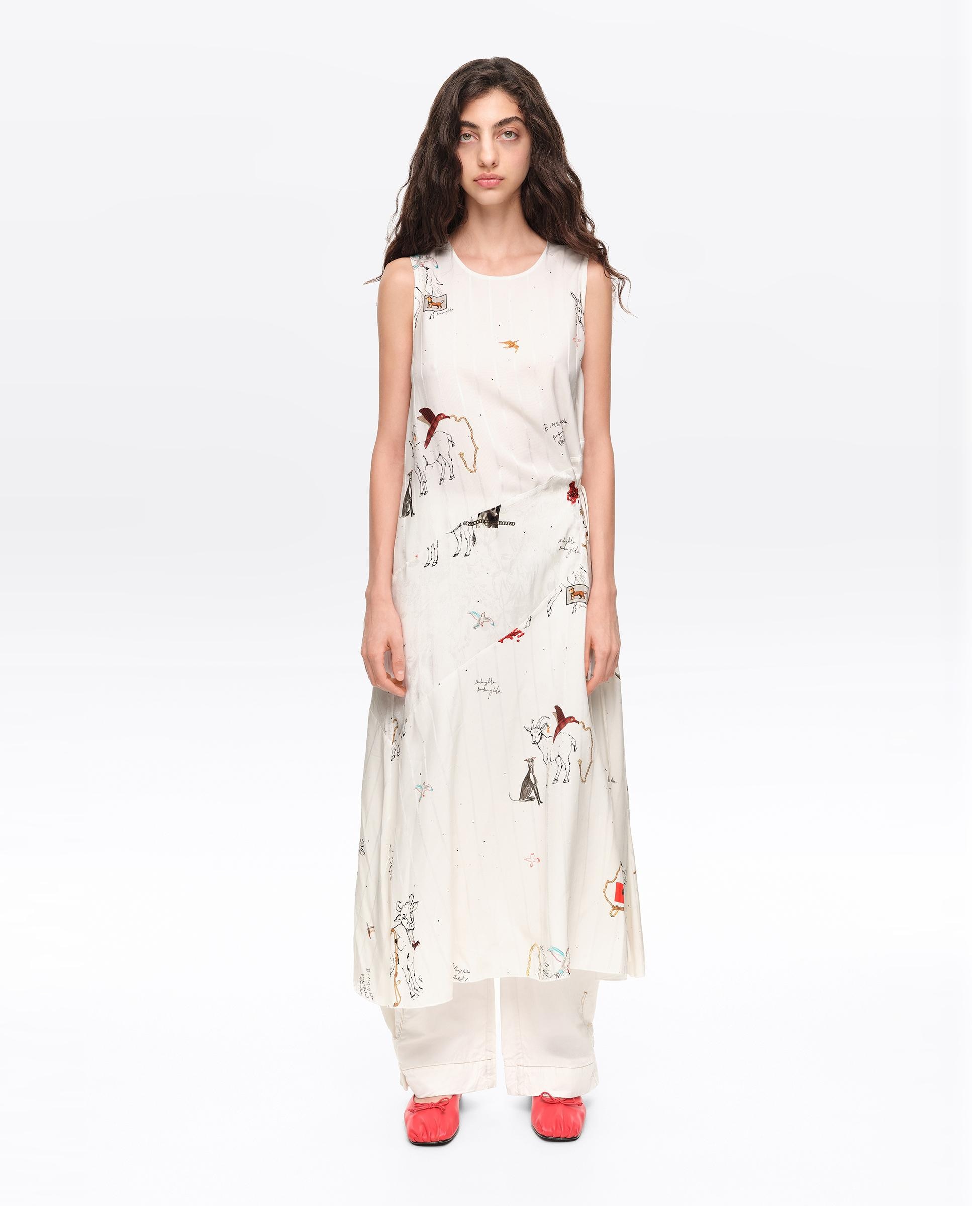 Imagem 0 de Vestido Midi sem Mangas Collage Animal Chain