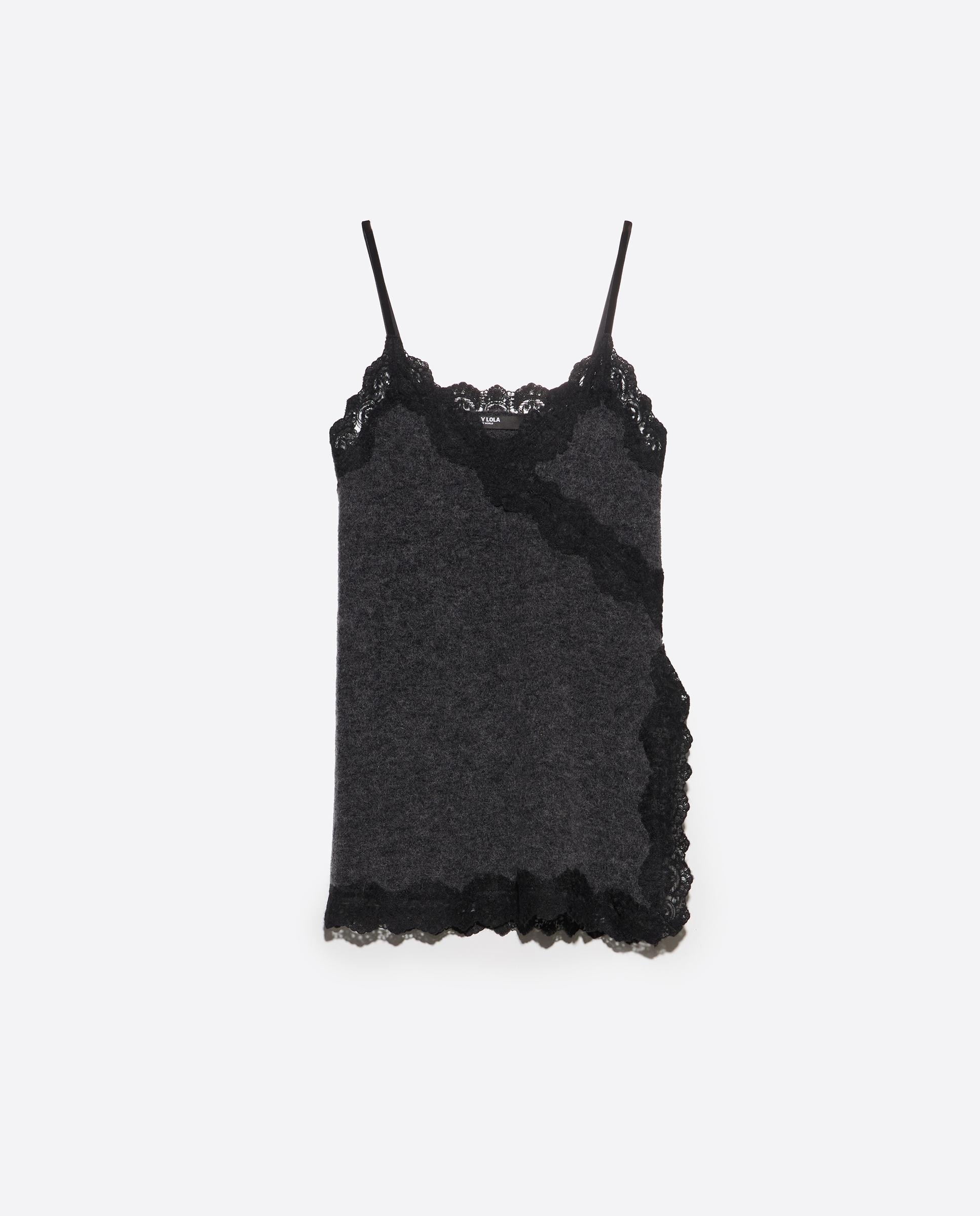 Top Mohair Rendas Cinzento-5