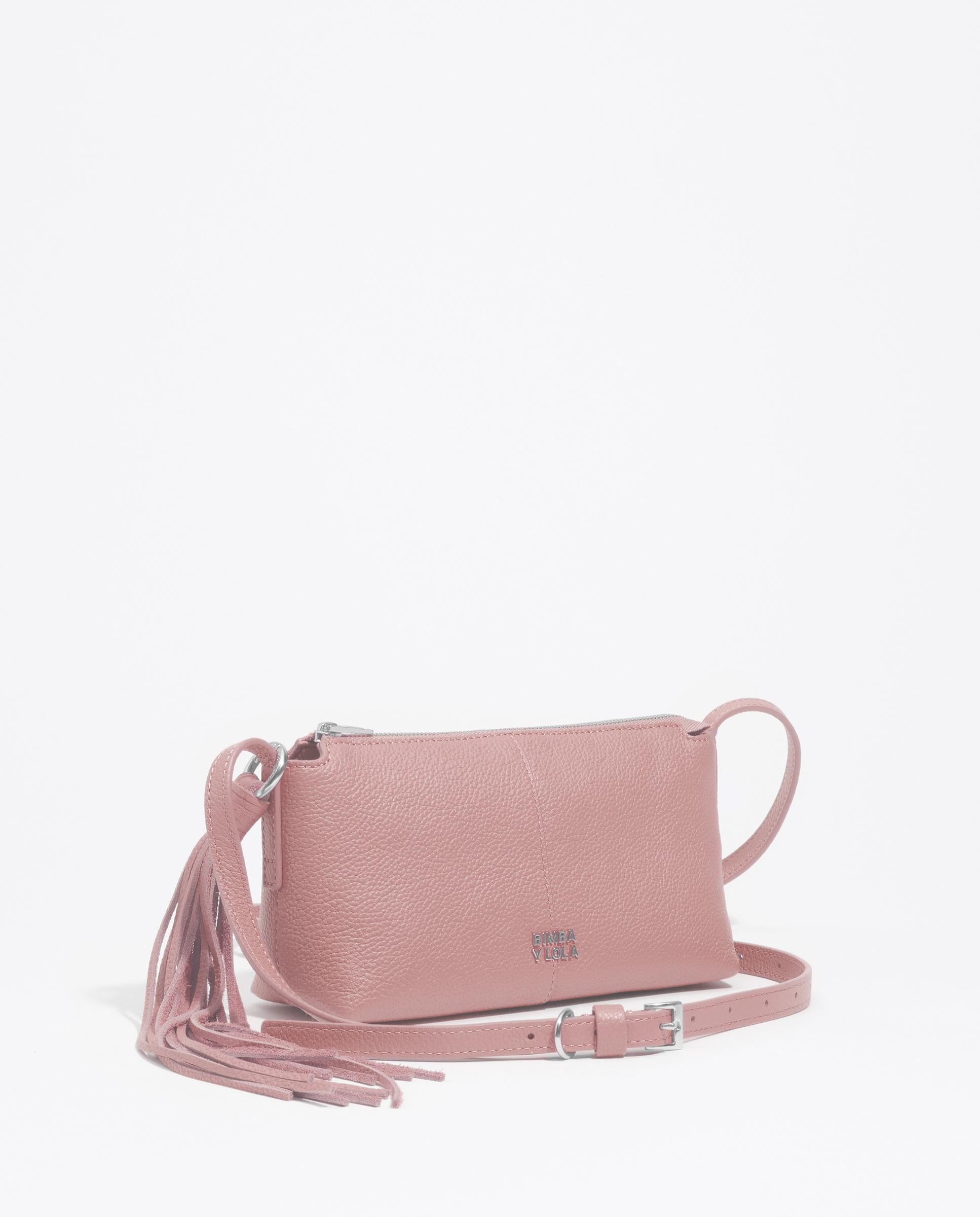 Mala a Tiracolo Mini Pele Rosa-claro-2