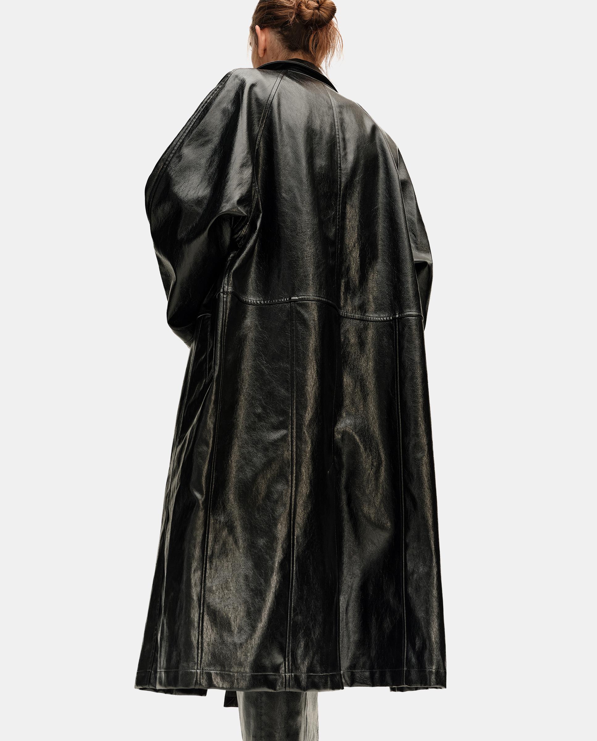 Gabardina Midi com Botões Antracite-4