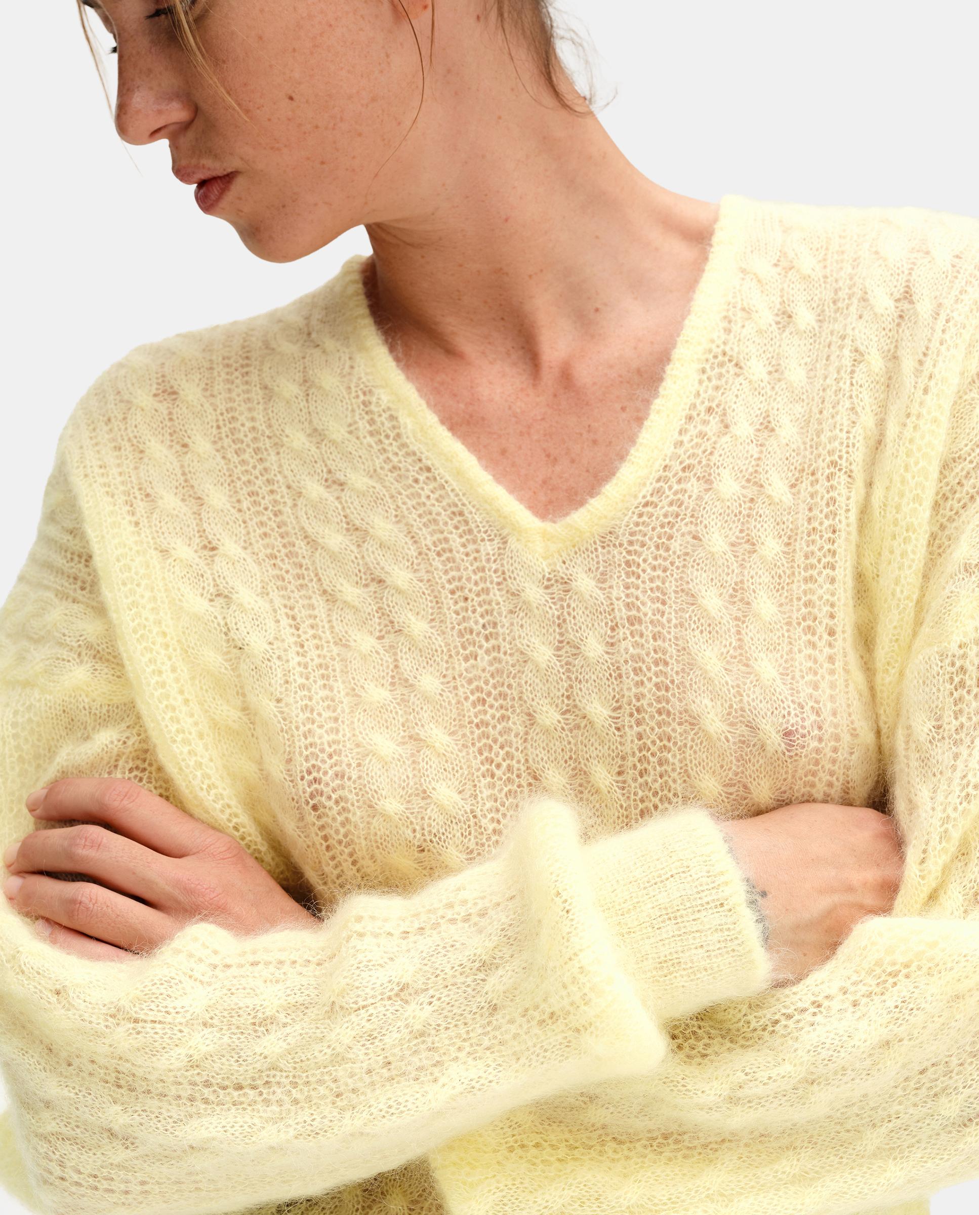Camisola Mohair Boxy Amarelo-2